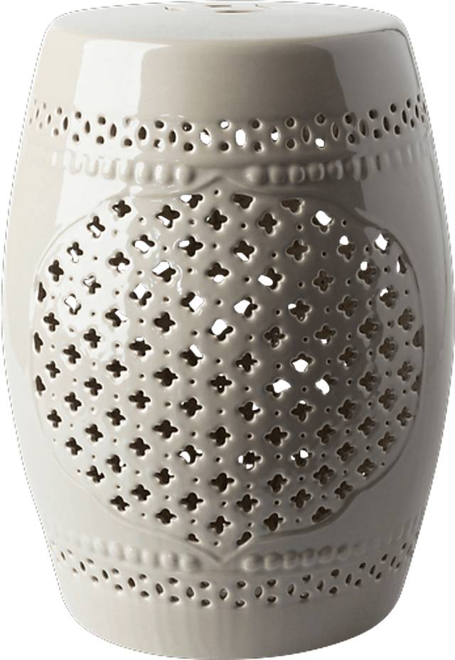 Lesedi Gray Outdoor Stool - Thumbnail - Image 1