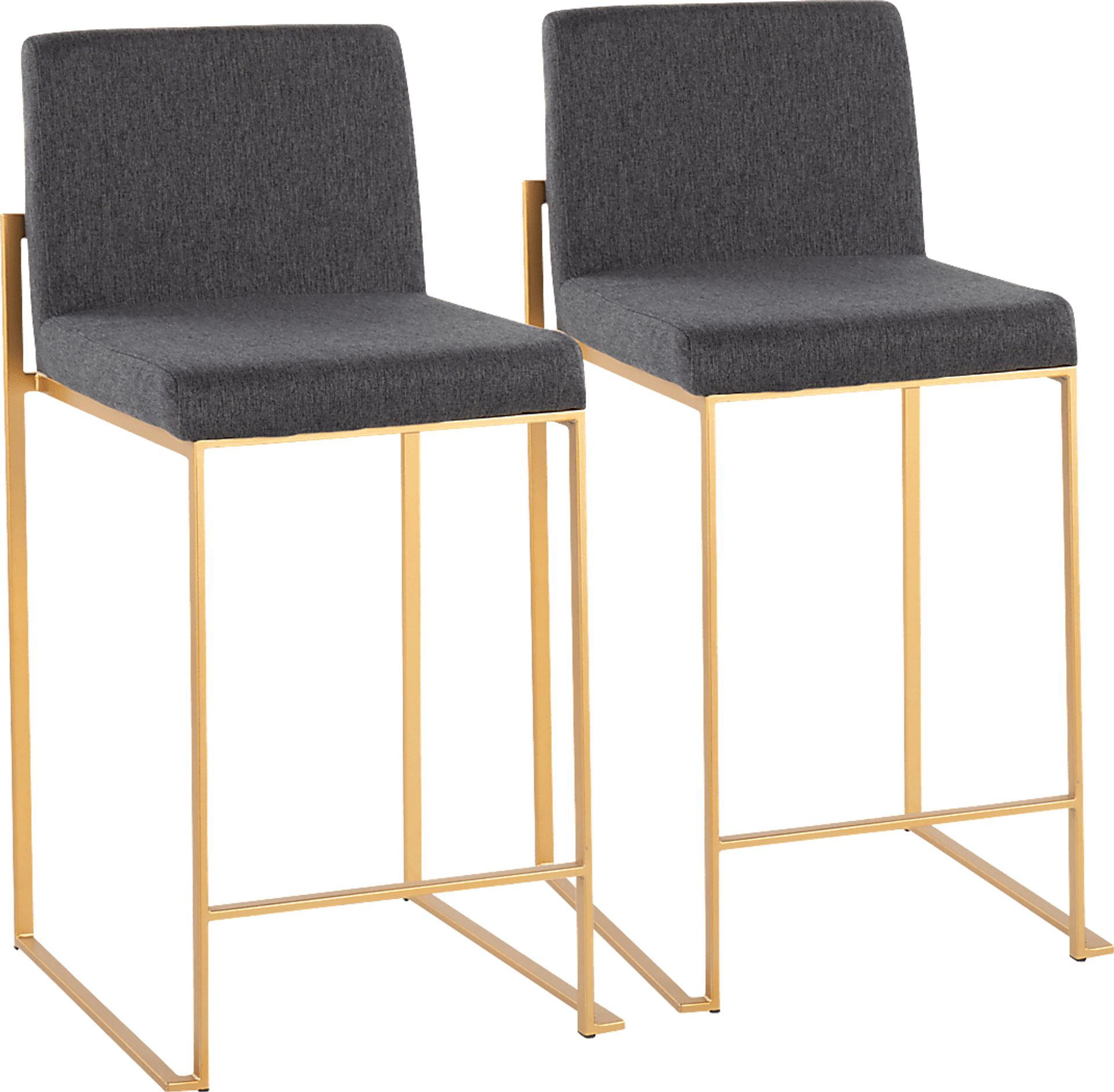 Leserna I Charcoal Counter Height Stool, Set of 2 - Image 1