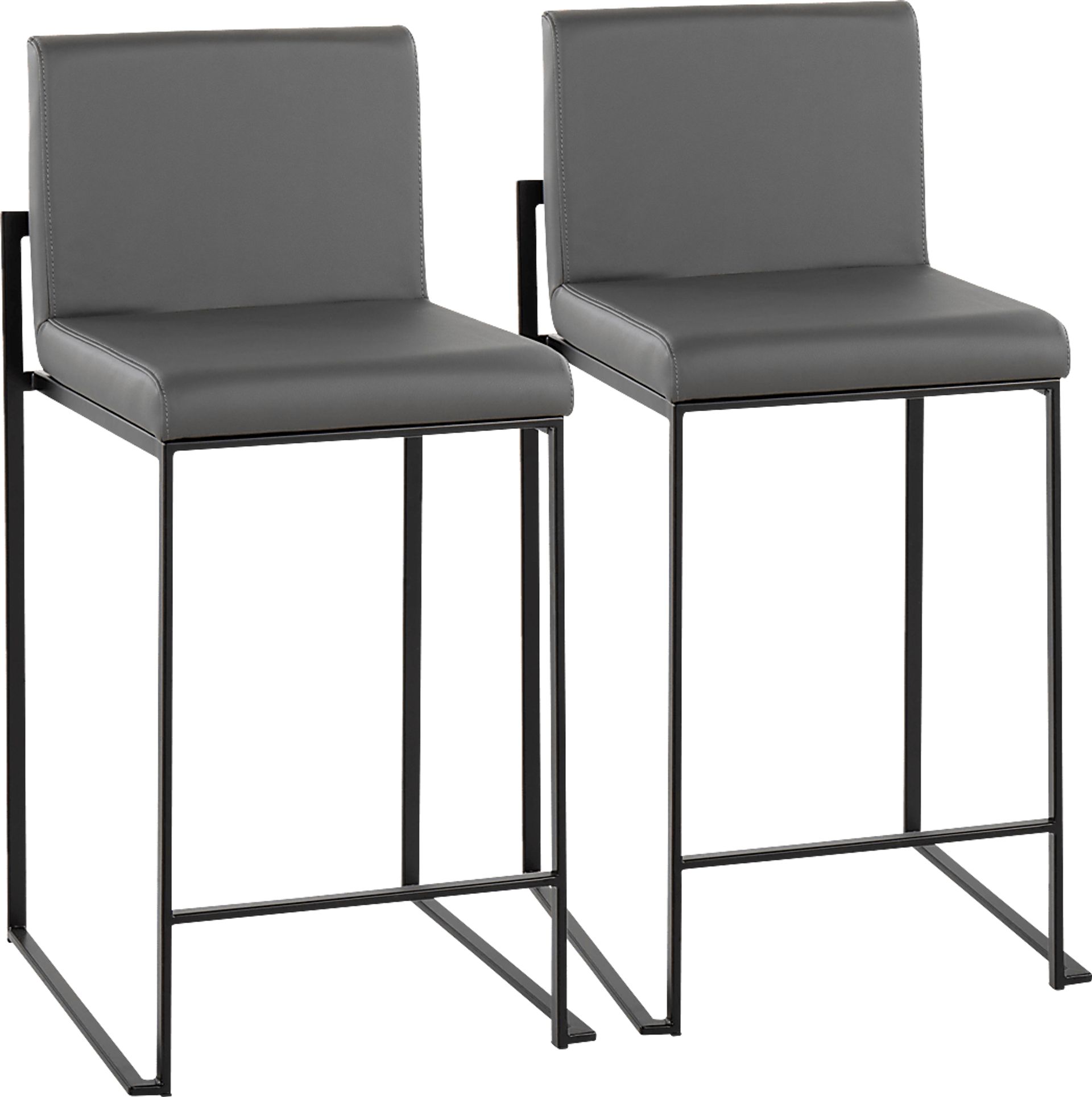 Leserna II Gray Counter Height Stool, Set of 2 - Image 1