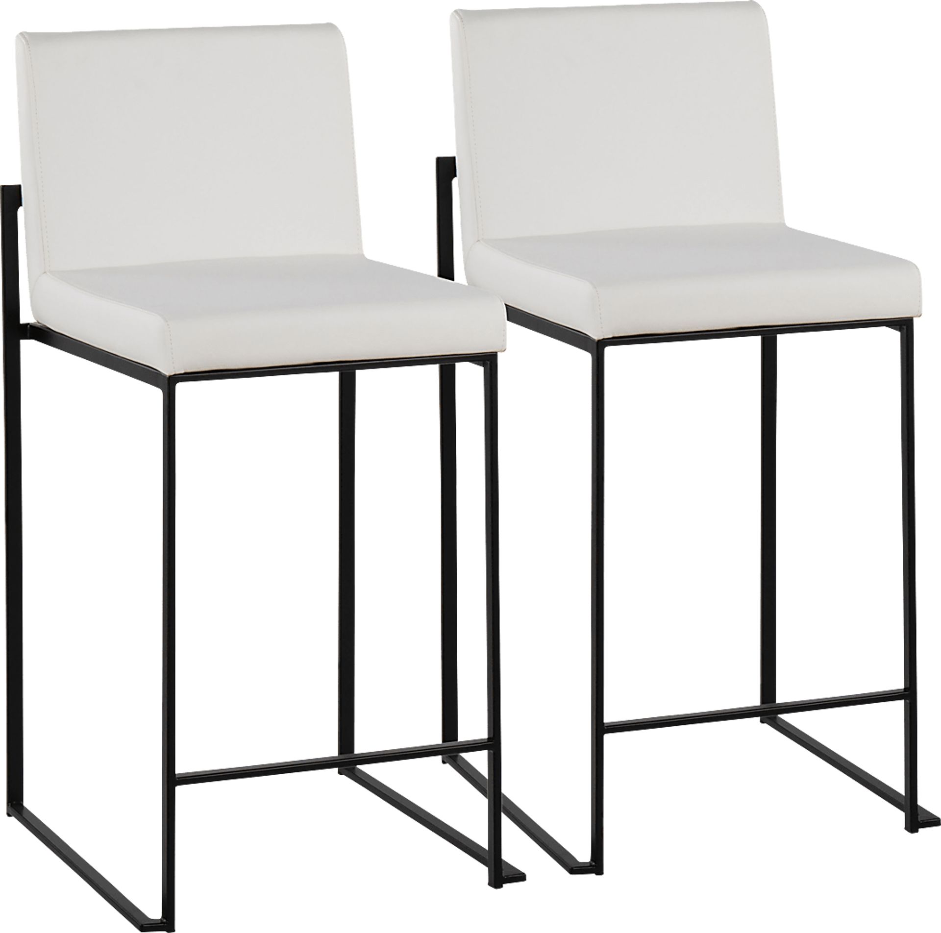 Leserna II White Counter Height Stool, Set of 2 - Image 1