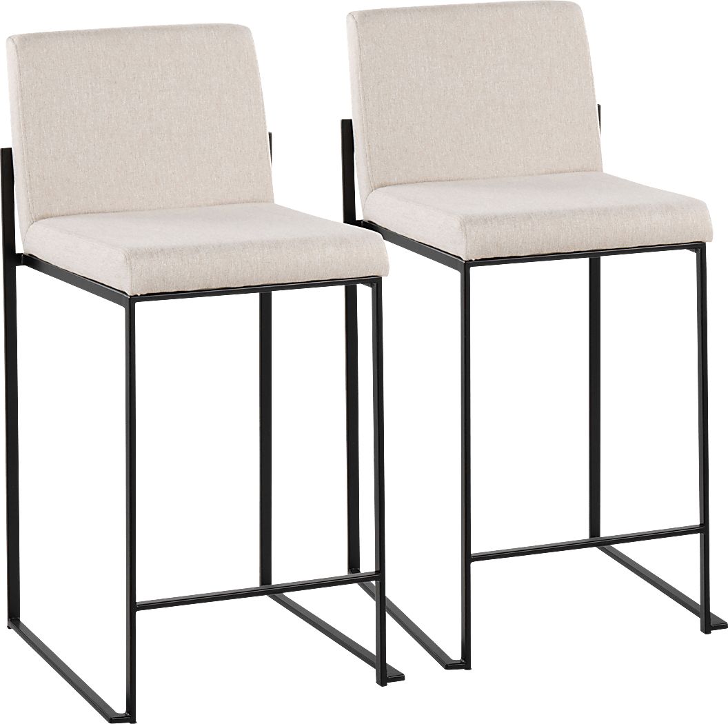 Leserna III Beige Counter Height Stool, Set of 2