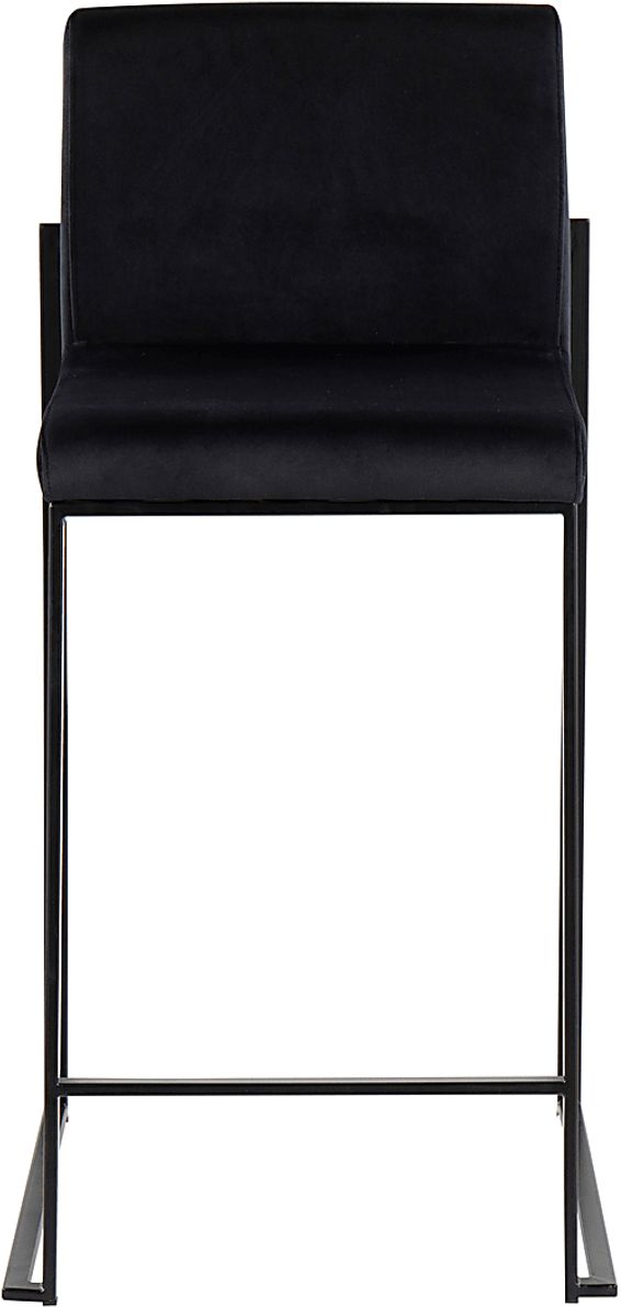 Leserna IV Black Counter Height Stool, Set of 2