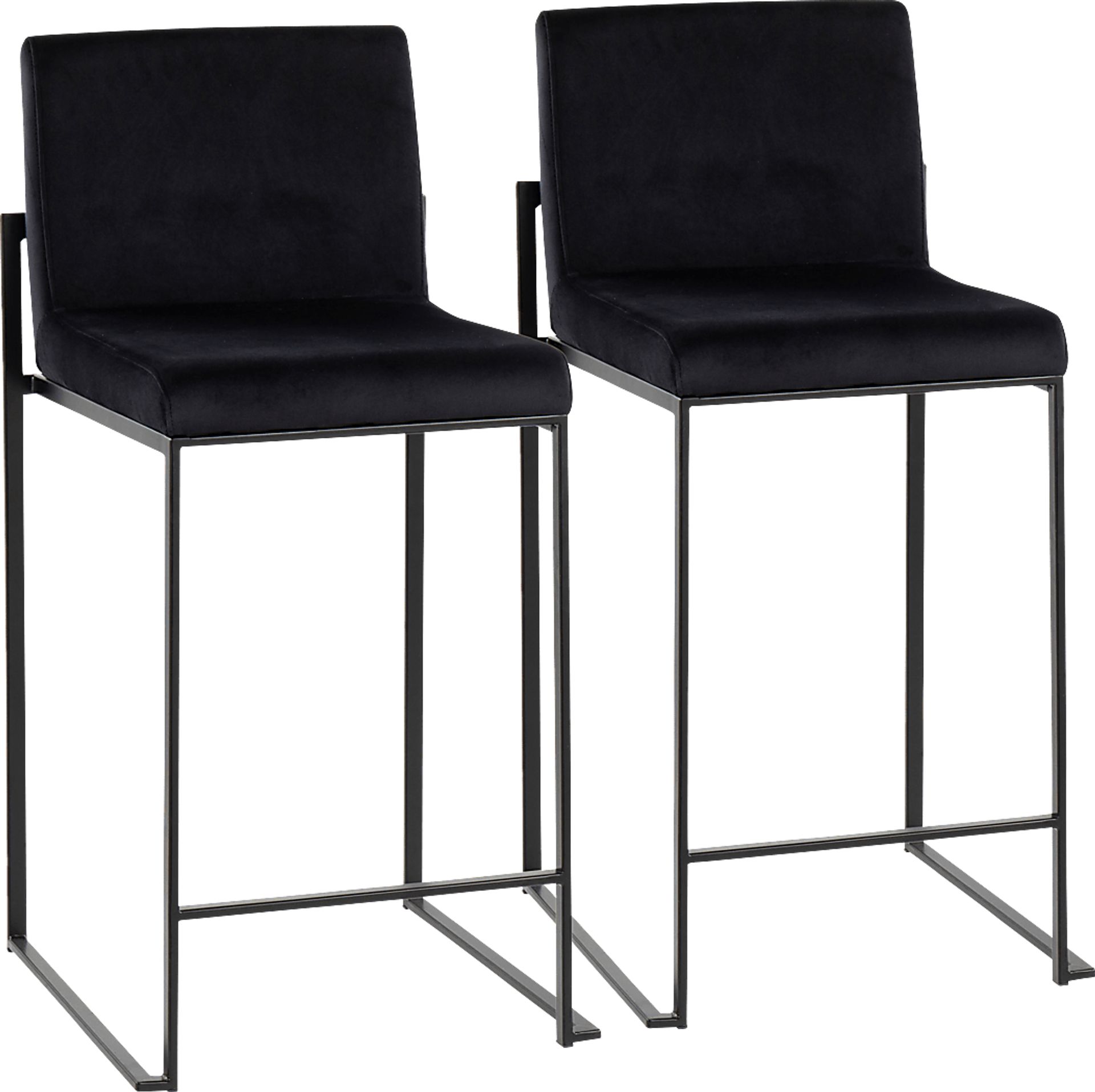 Leserna IV Black Counter Height Stool, Set of 2 - Image 1