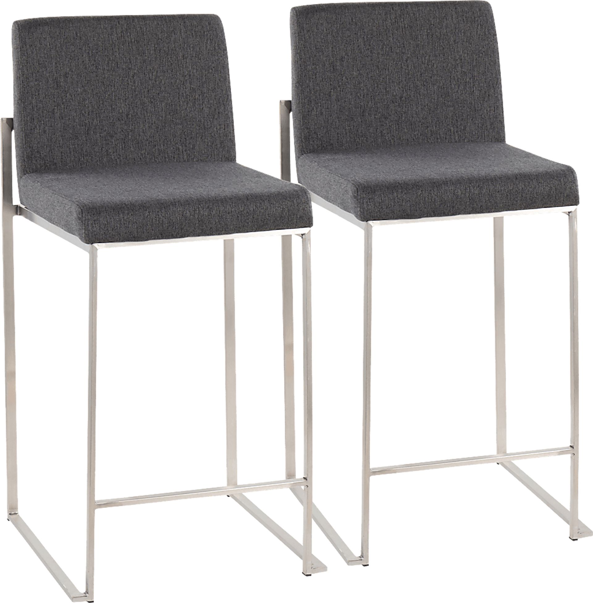 Leserna V Charcoal Counter Height Stool, Set of 2 - Image 1