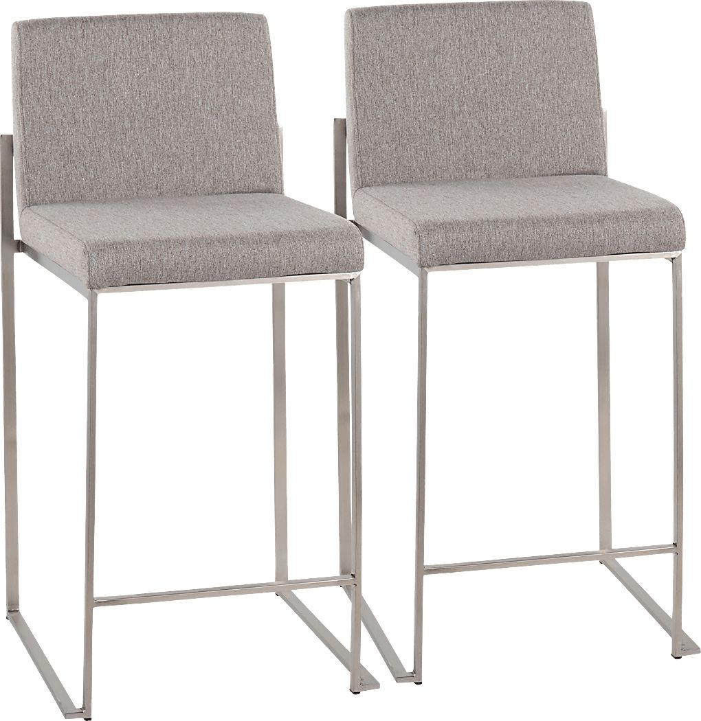 Leserna V Gray Counter Height Stool, Set of 2