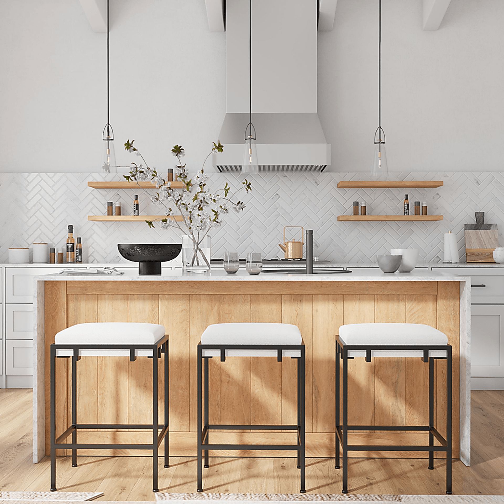 Lesna Black Counter Stool - Image 2