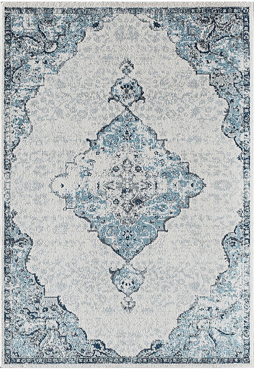 Lestine 5' x 7' Blue Rug