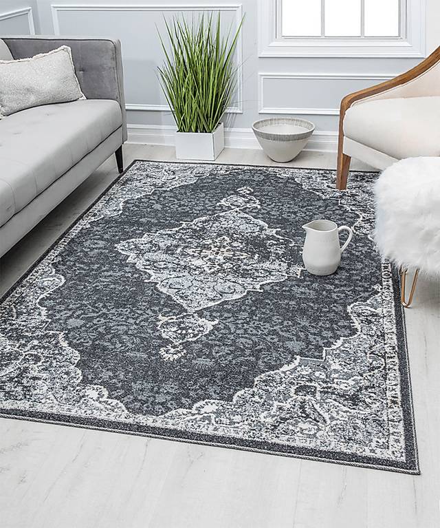 Lestine 5' x 7' Gray Rug - Thumbnail - Image 2
