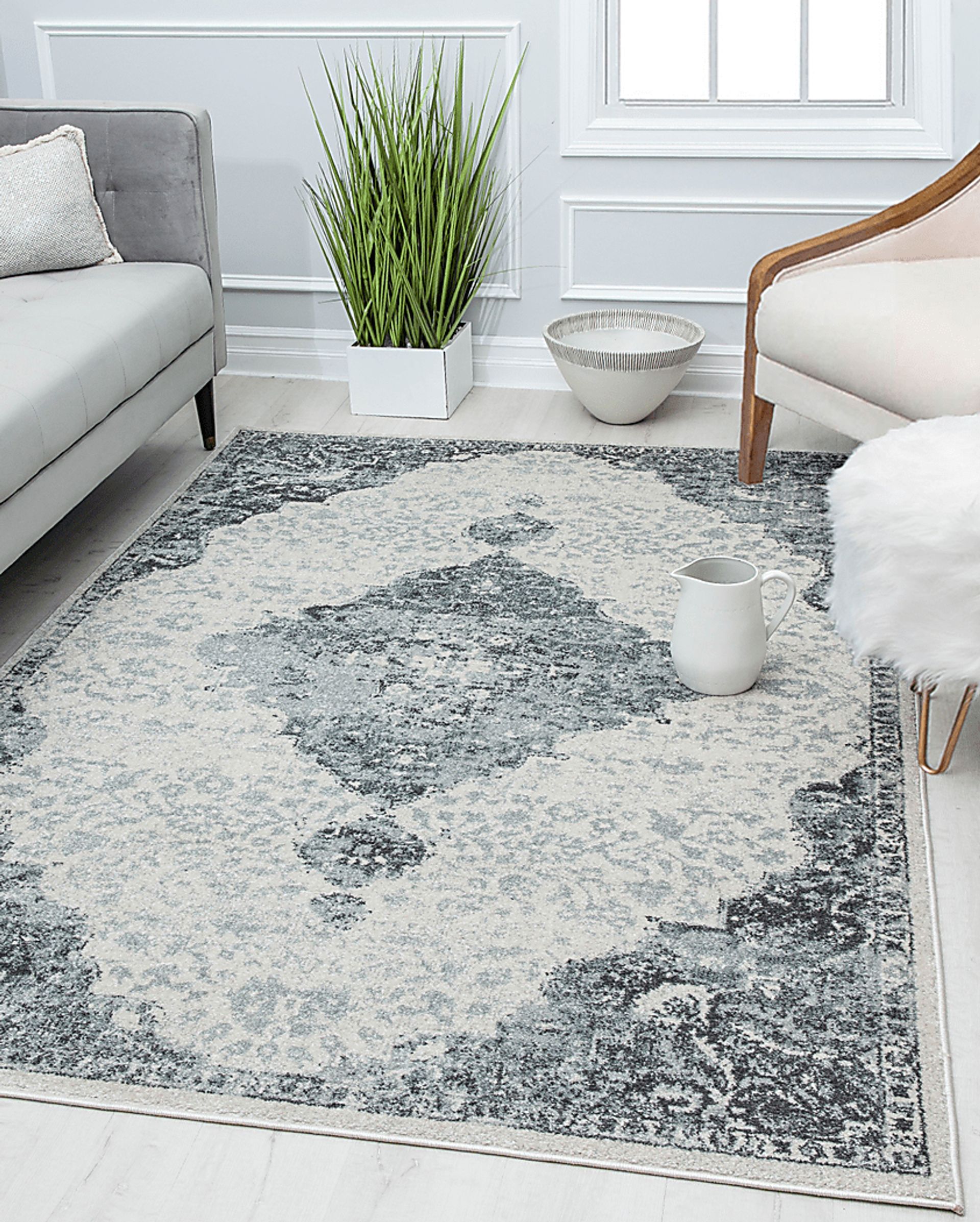 Lestine 5' x 7' White Rug - Image 2