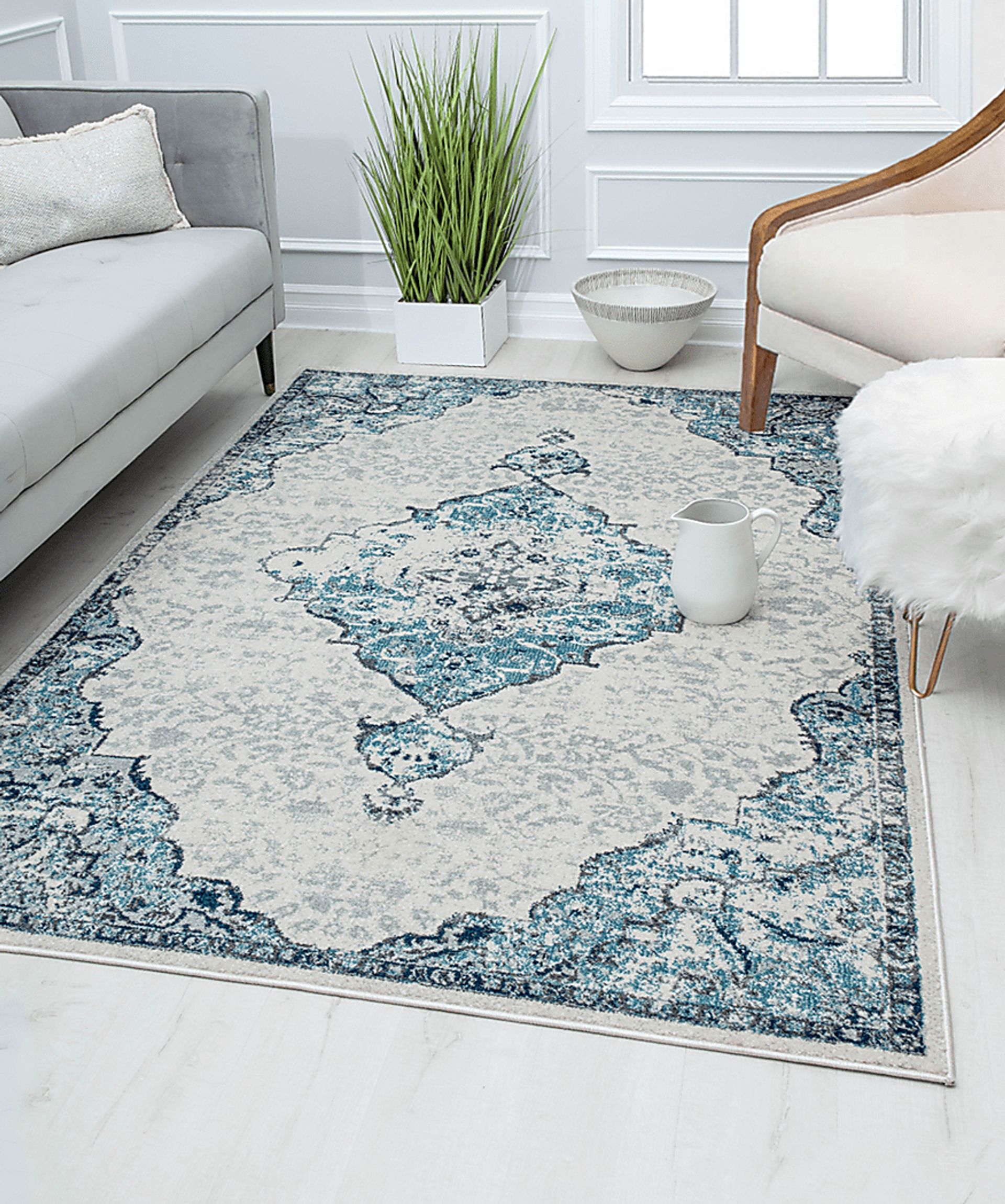 Lestine 8' x 10' Blue Rug - Image 2