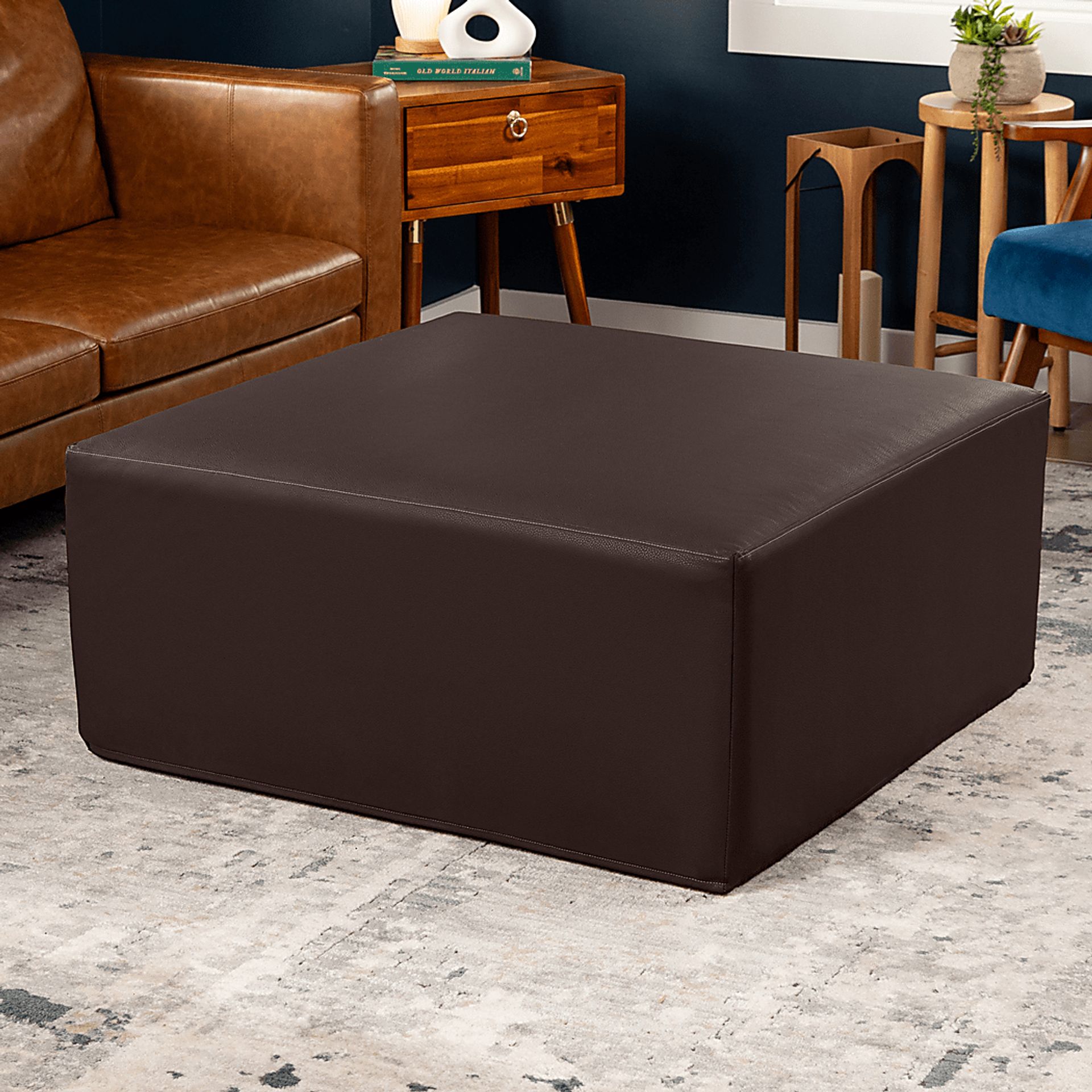 Lesusa I Brown Ottoman - Image 2