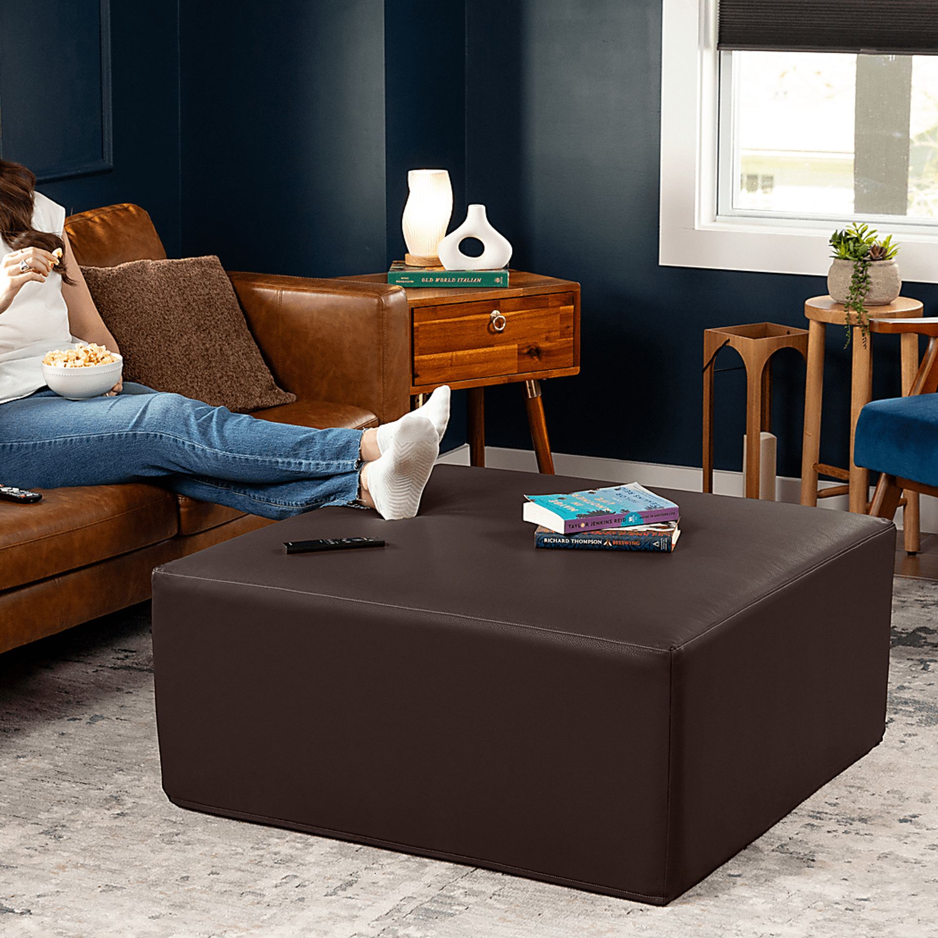 Lesusa I Brown Ottoman - Image 3