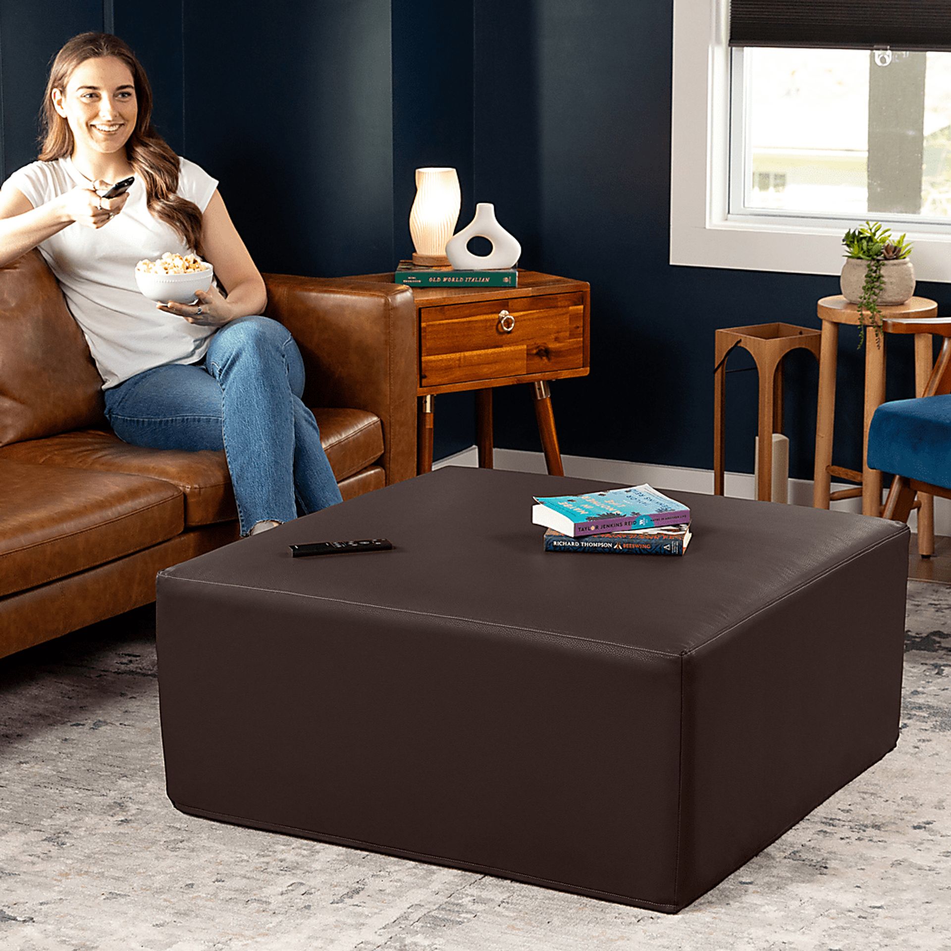 Lesusa I Brown Ottoman - Image 5
