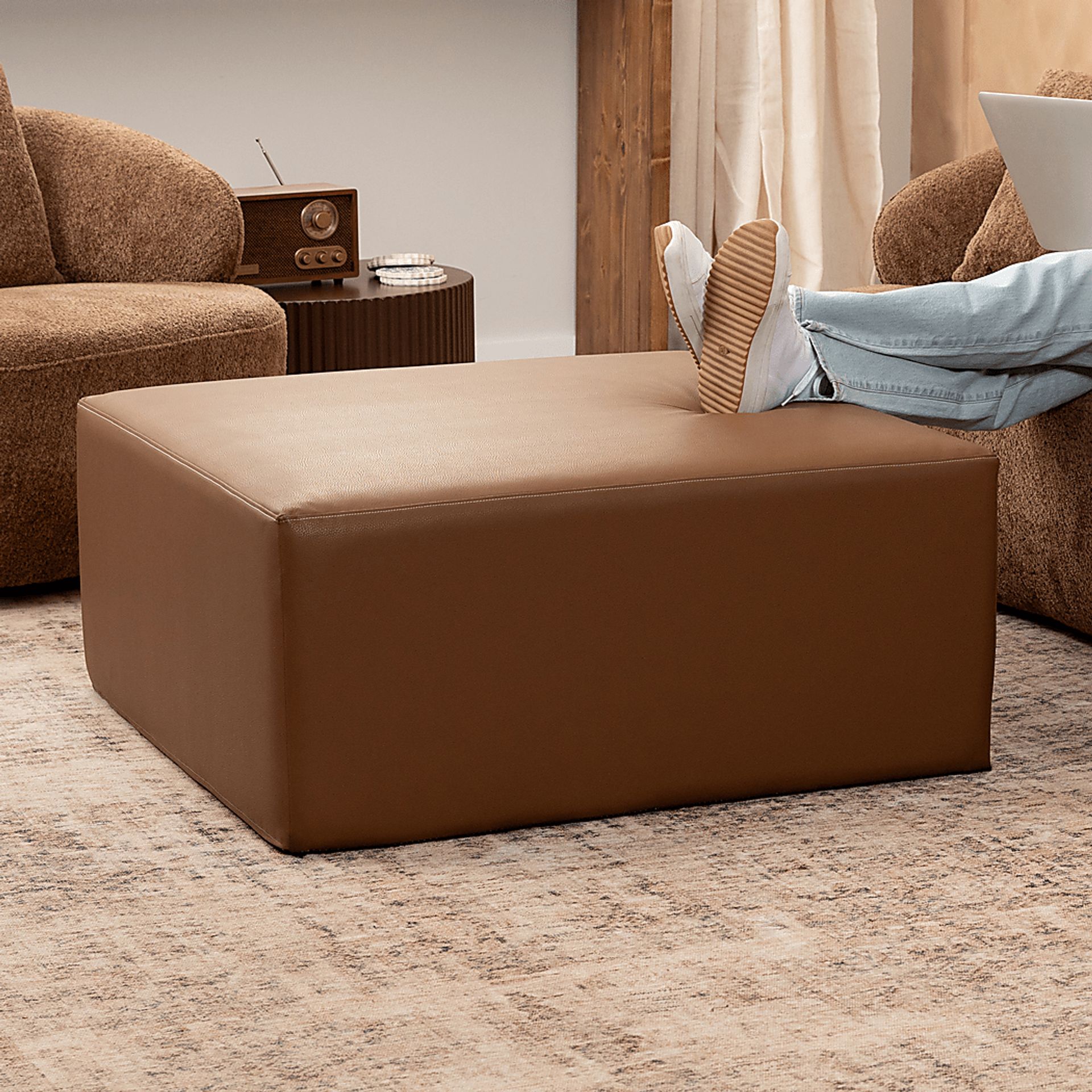 Lesusa I Walnut Ottoman - Image 4