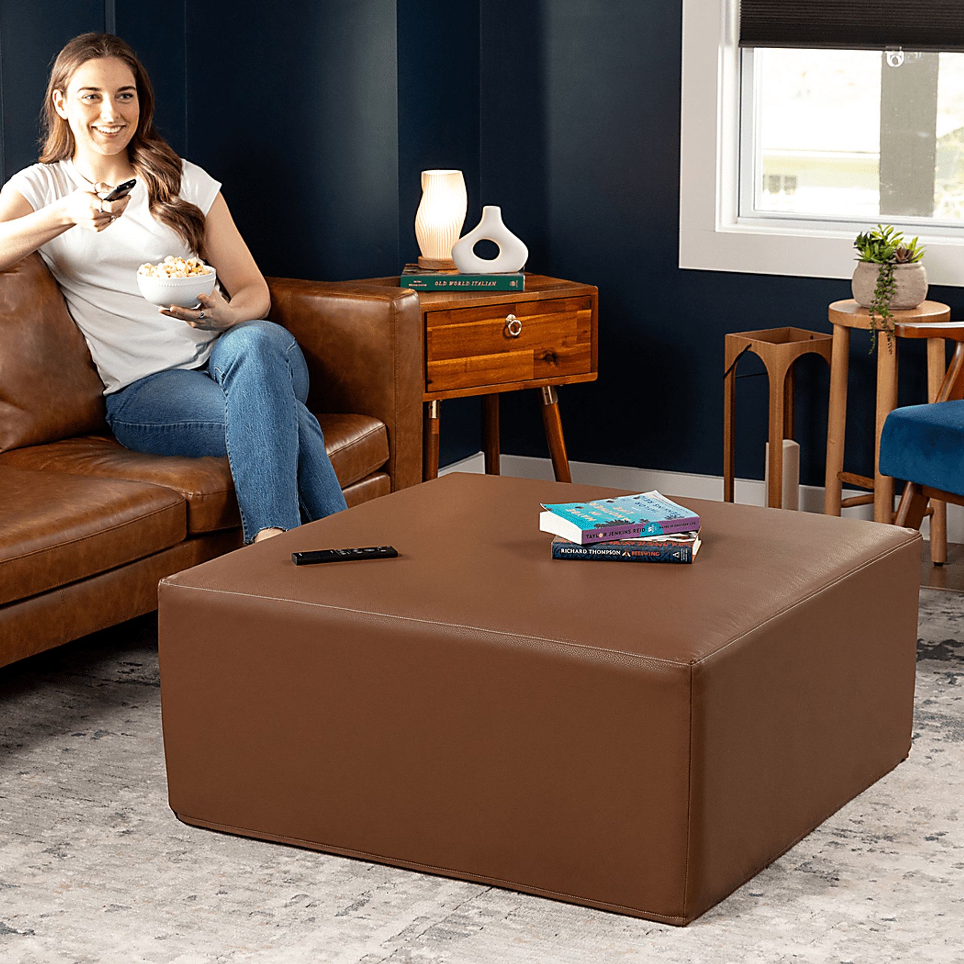 Lesusa I Walnut Ottoman - Image 5