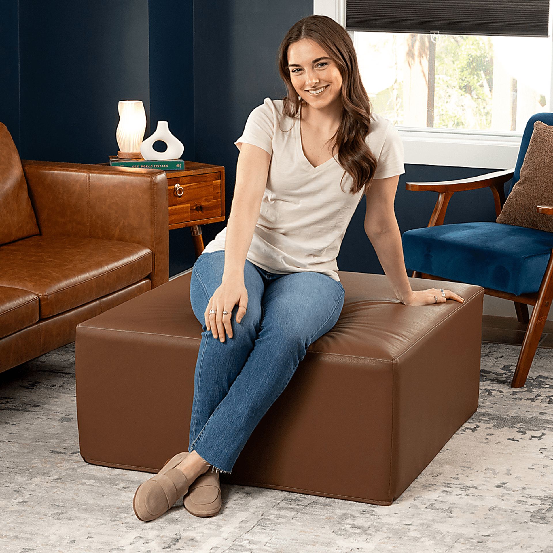 Lesusa I Walnut Ottoman - Image 6