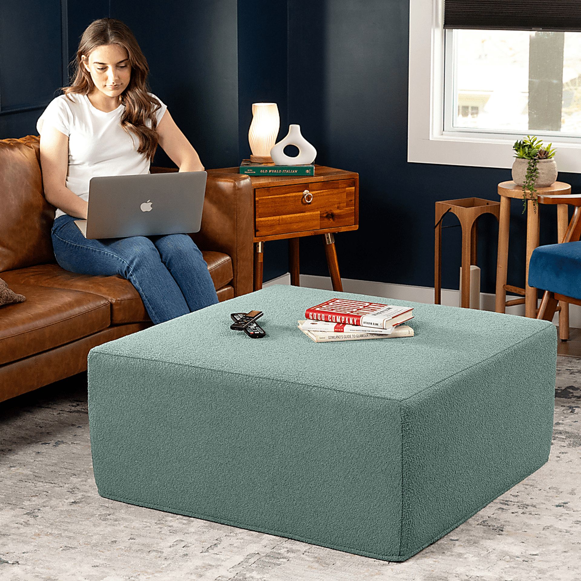 Lesusa II Green Ottoman - Image 4