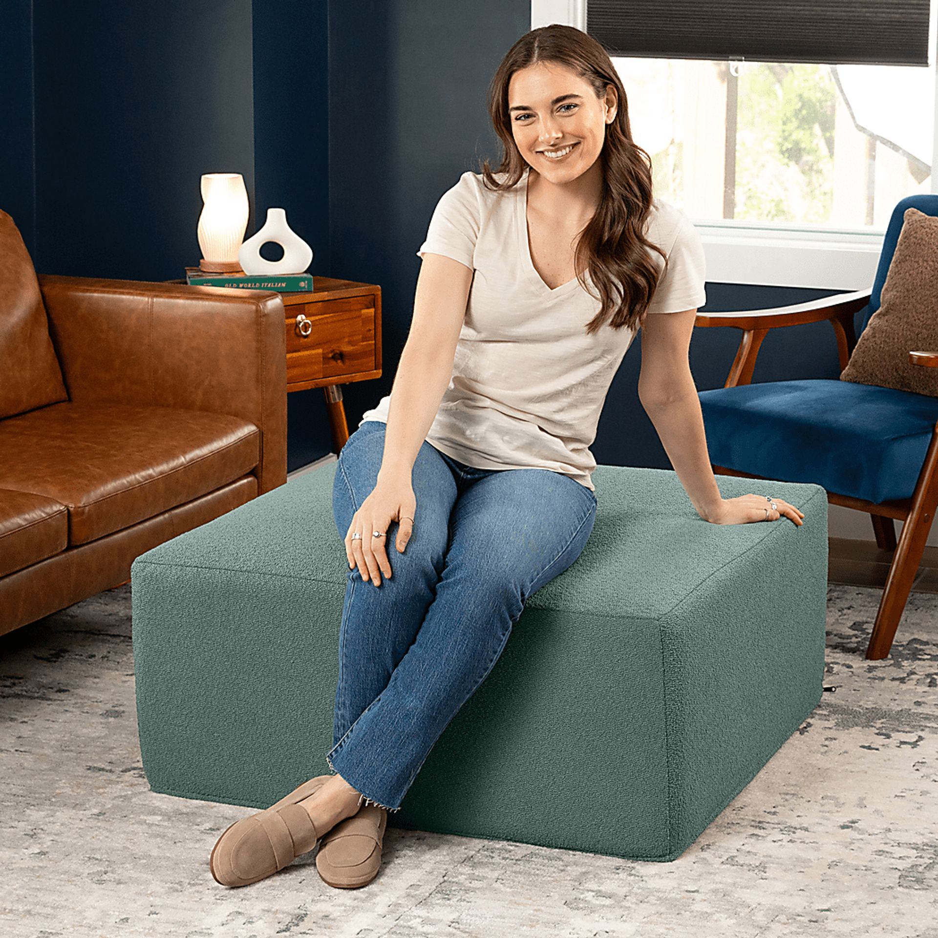Lesusa II Green Ottoman - Image 5