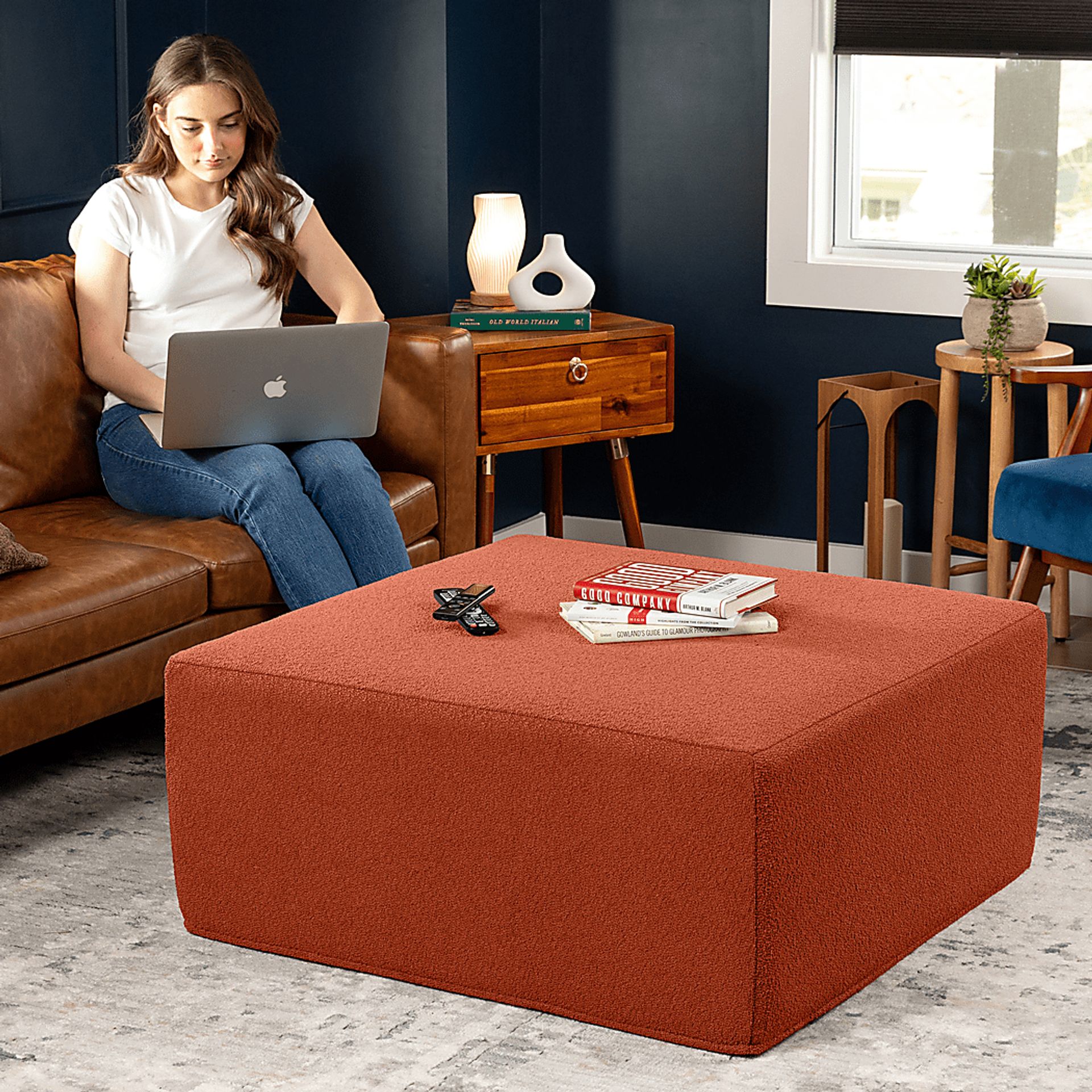 Lesusa II Terracotta Ottoman - Image 4