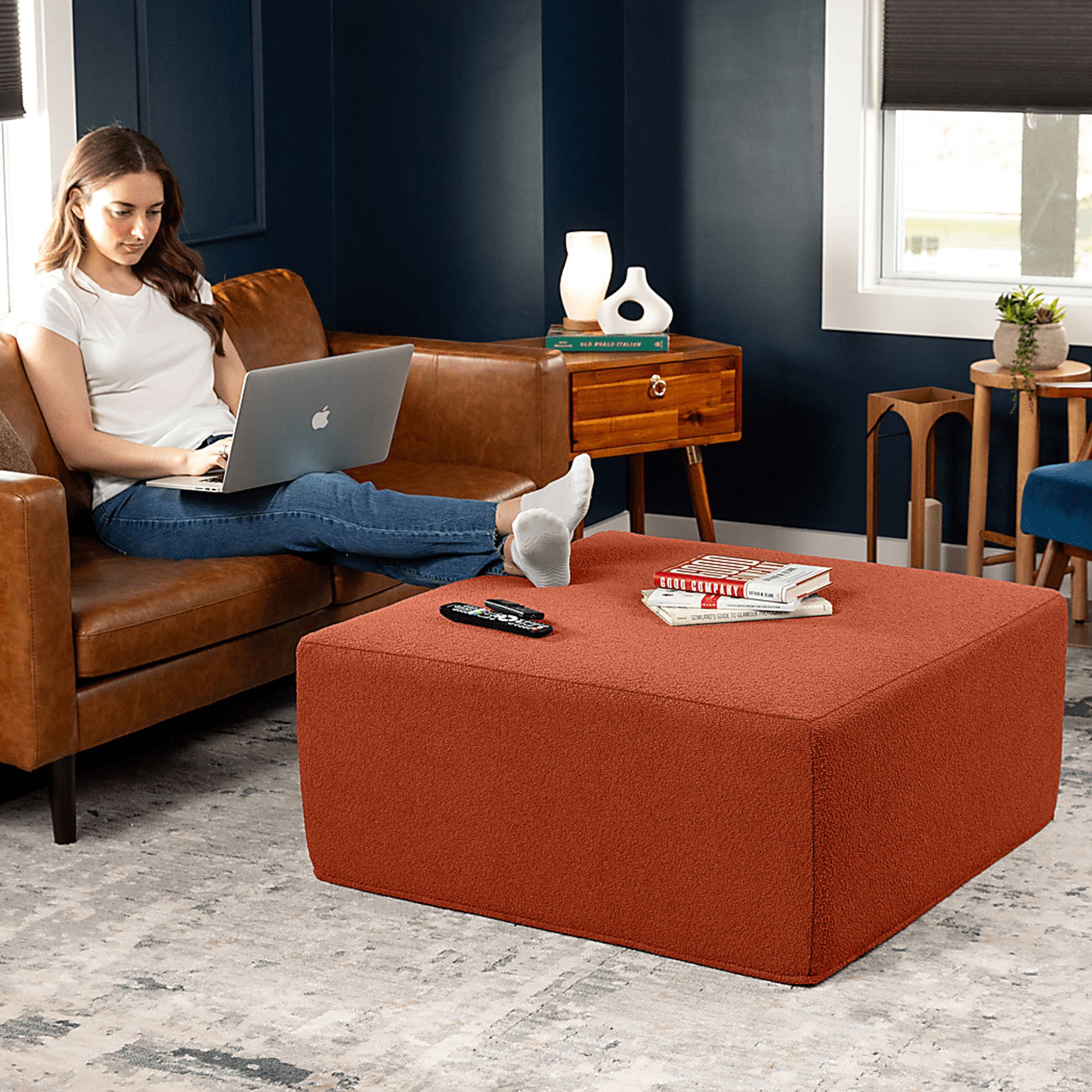 Lesusa II Terracotta Ottoman - Image 6