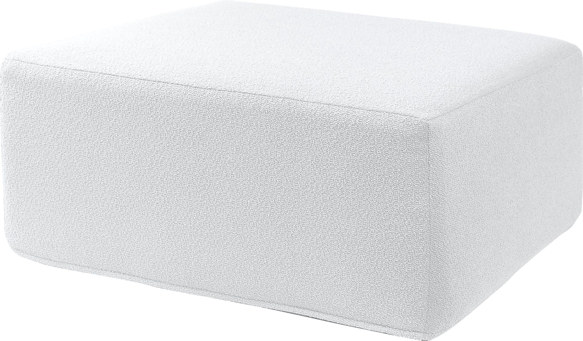 Lesusa II White Ottoman - Image 1
