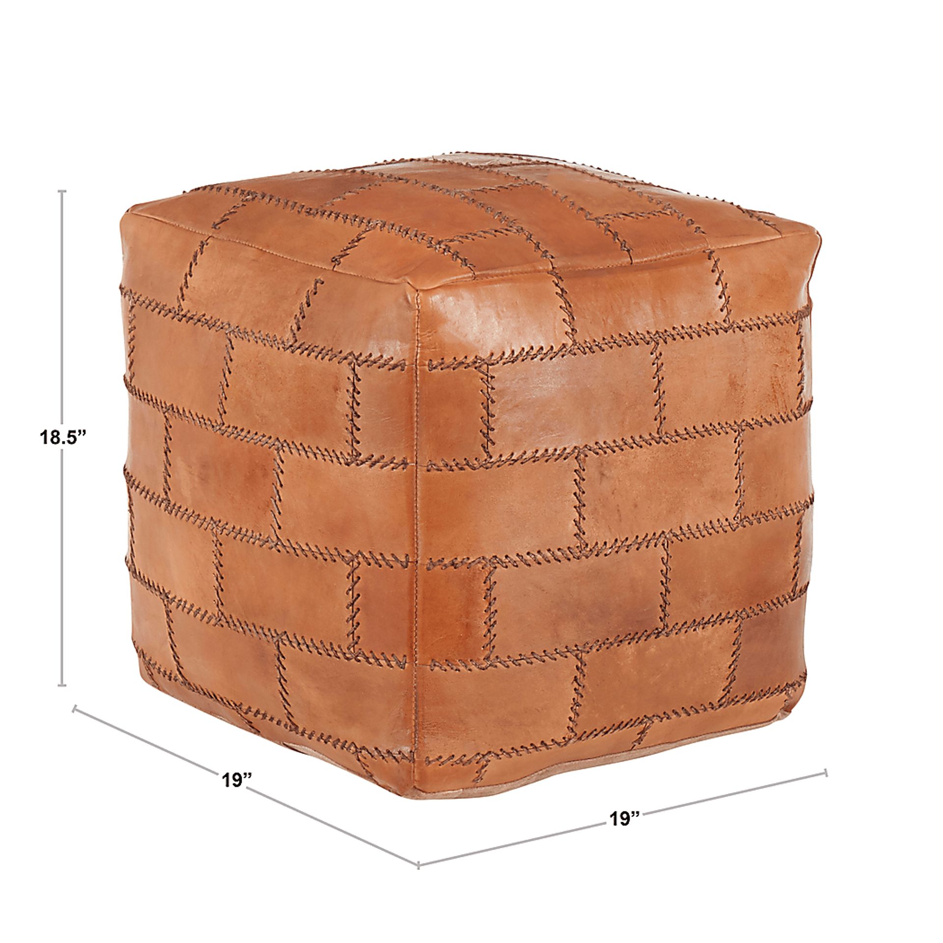 Letchworth Brown Ottoman - Image 8