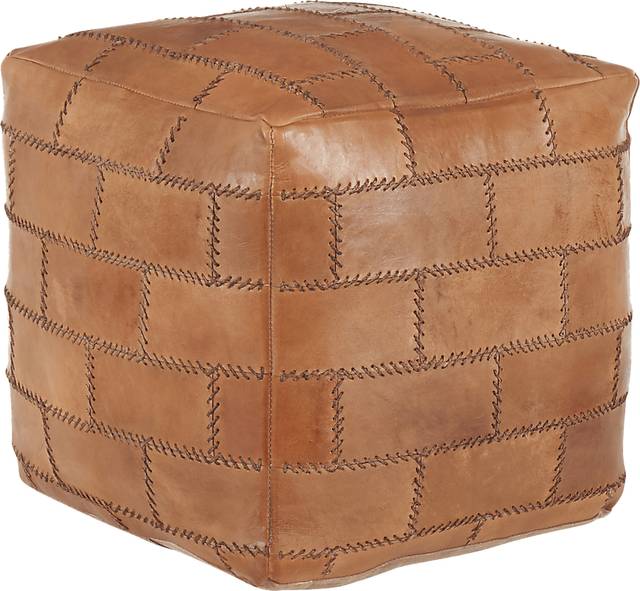 Letchworth Brown Ottoman - Thumbnail - Image 1