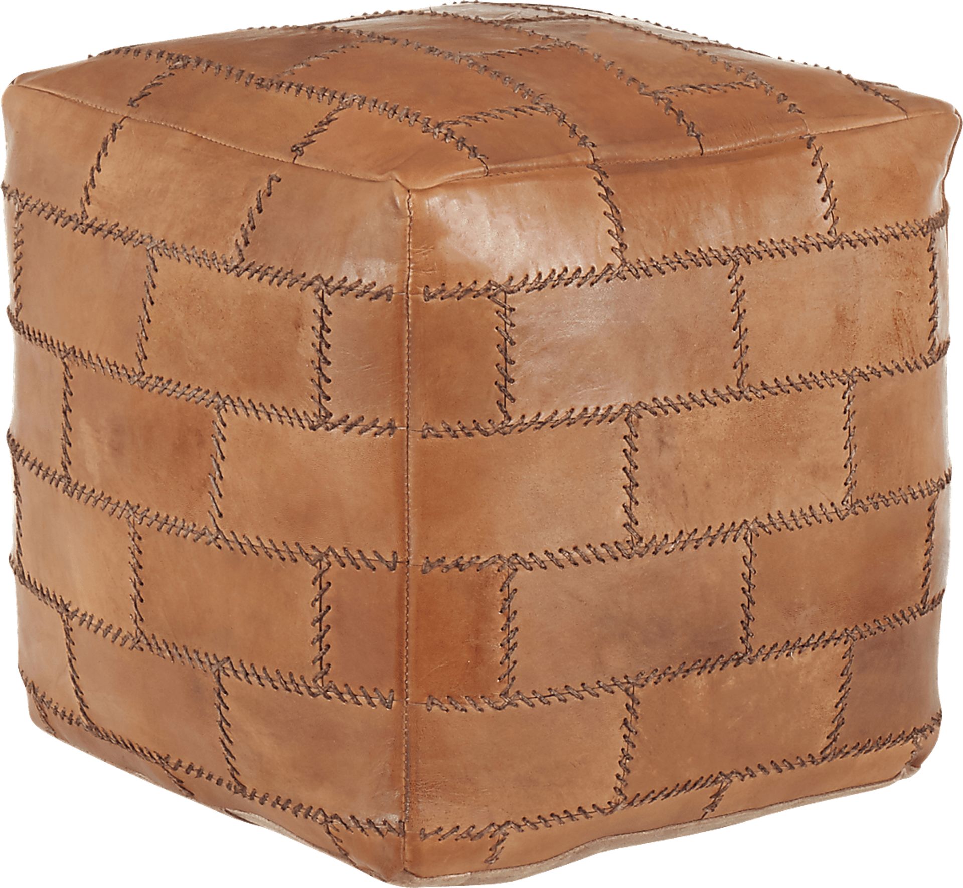 Letchworth Brown Ottoman - Image 1