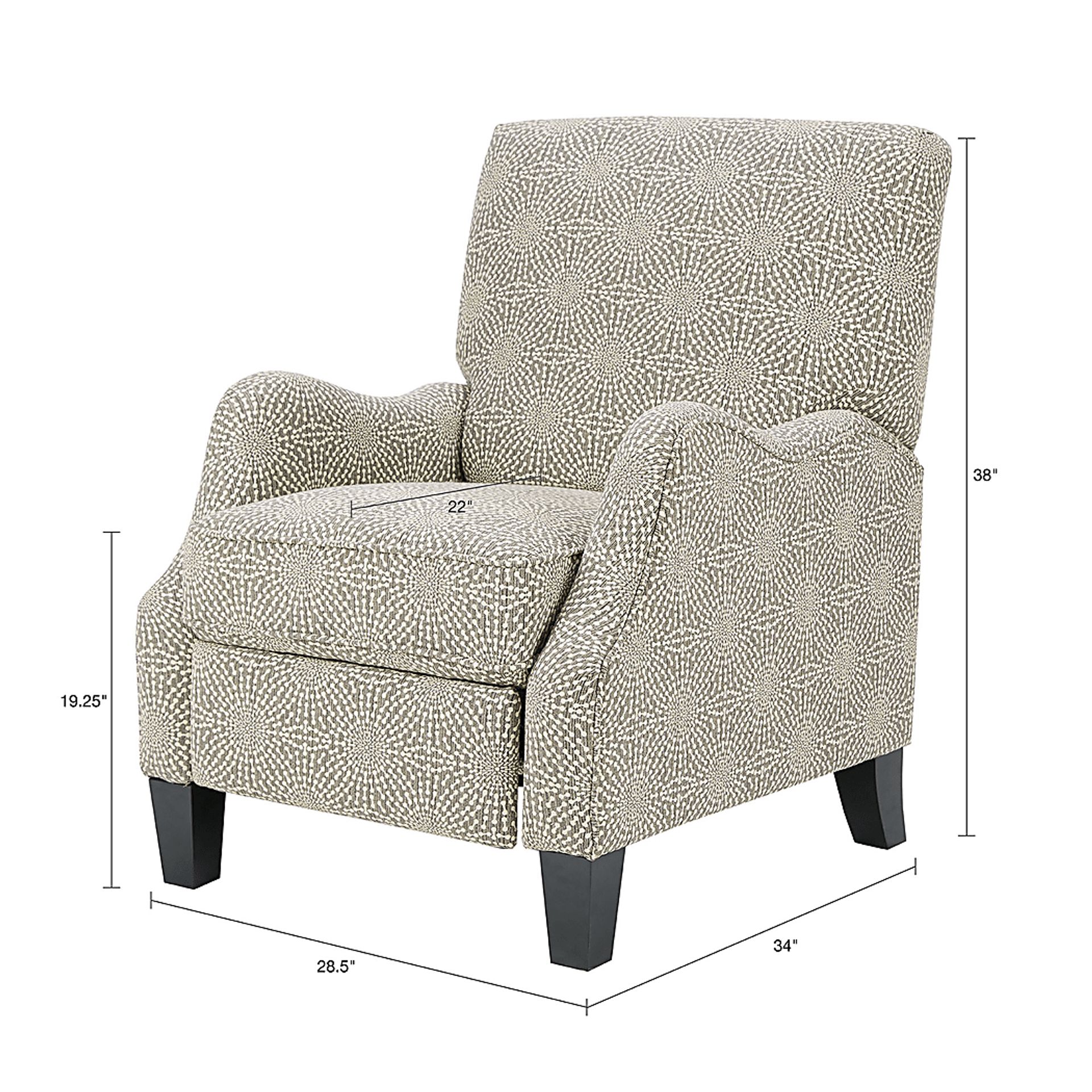 Levata Beige Pushback Recliner - Image 4