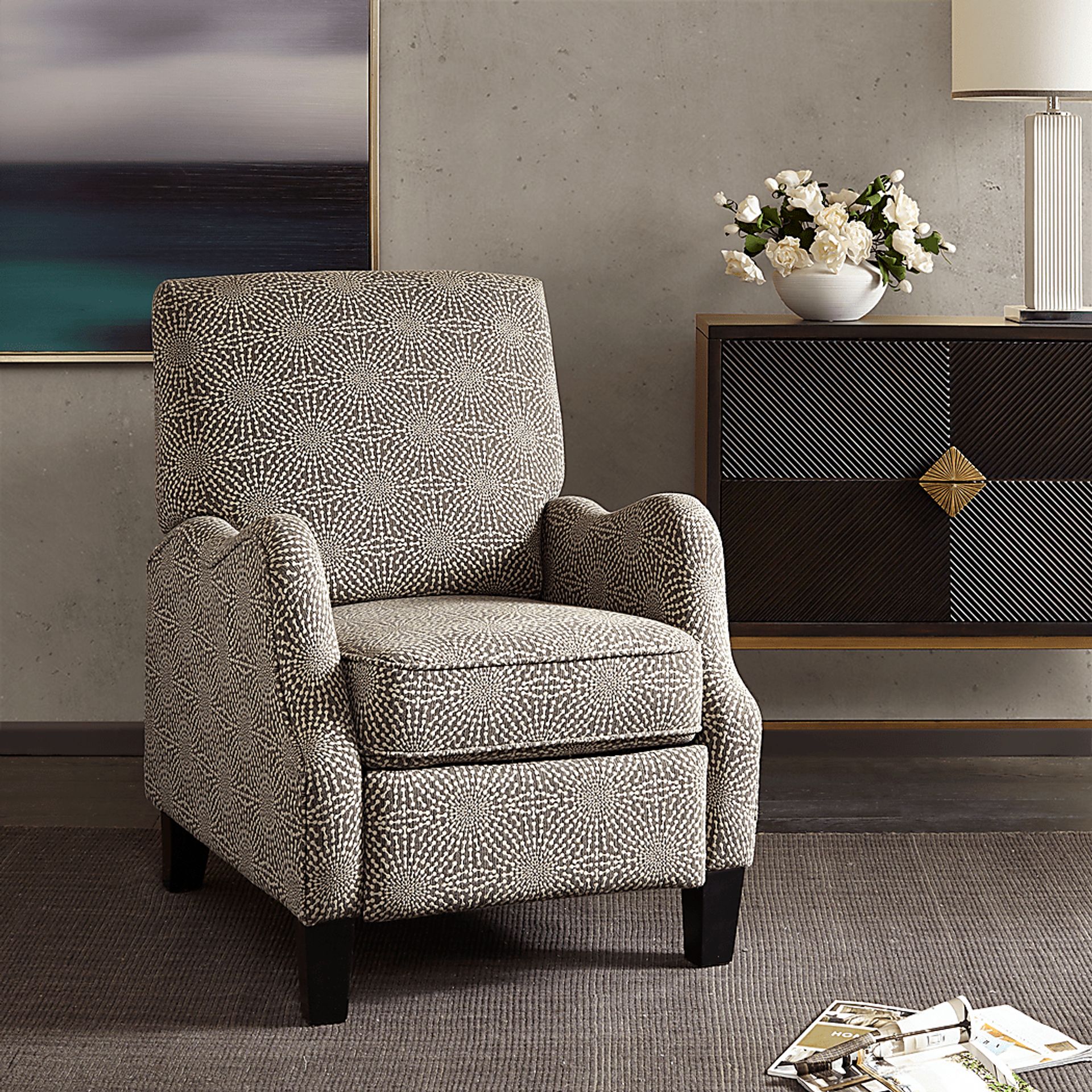 Levata Beige Pushback Recliner - Image 7