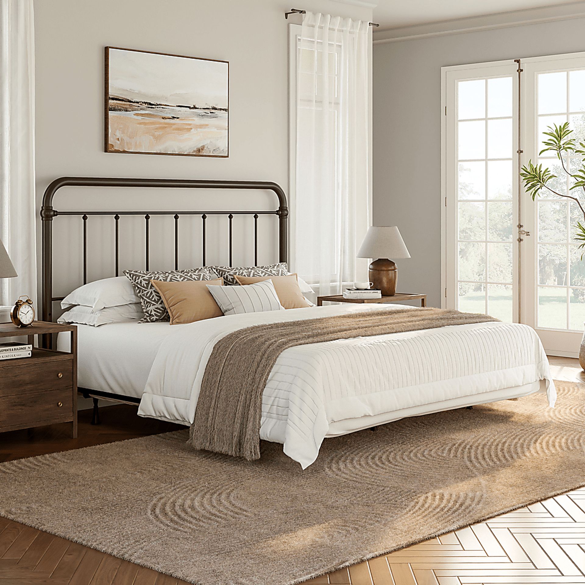 Leveni Bronze King Headboard - Image 2