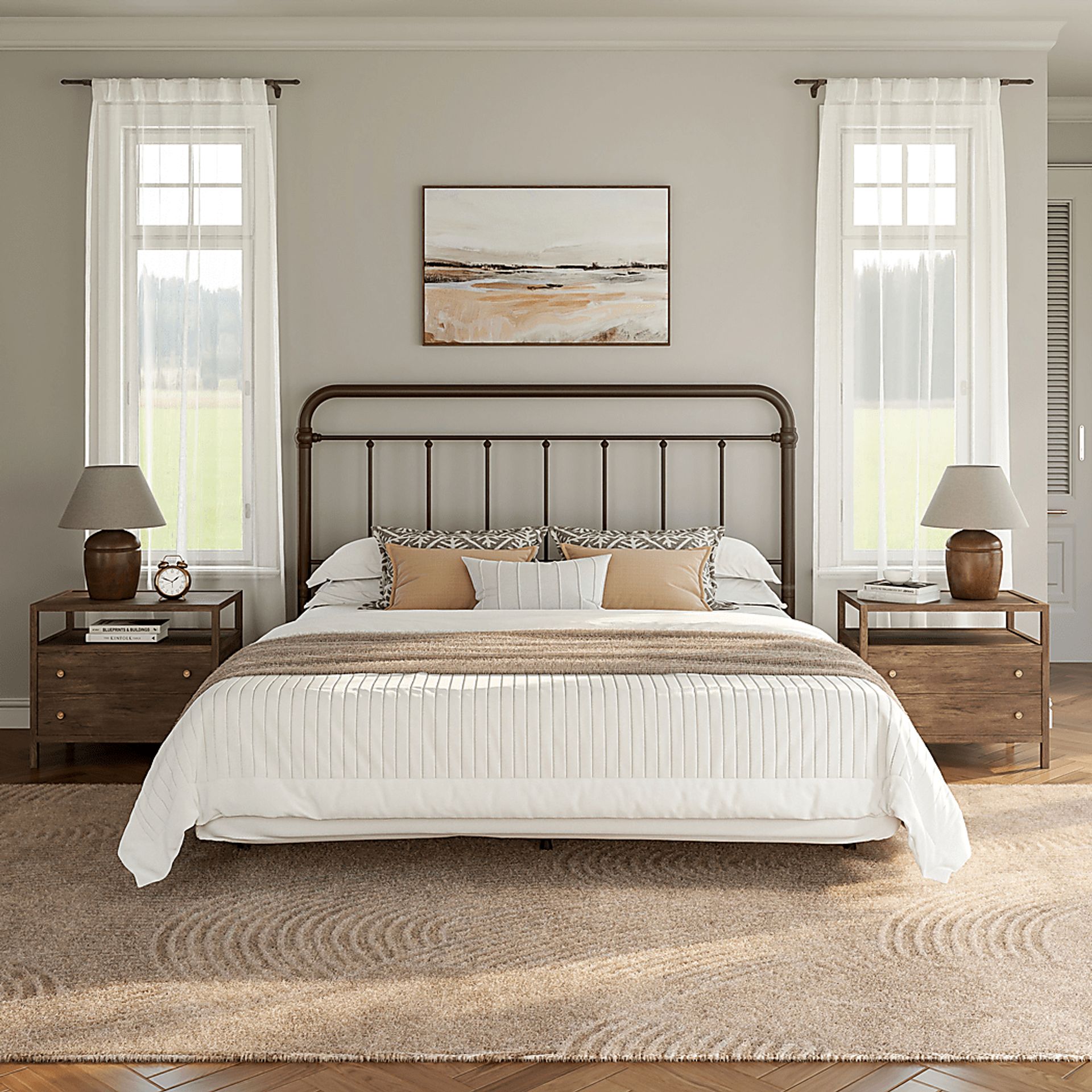 Leveni Bronze King Headboard - Image 3