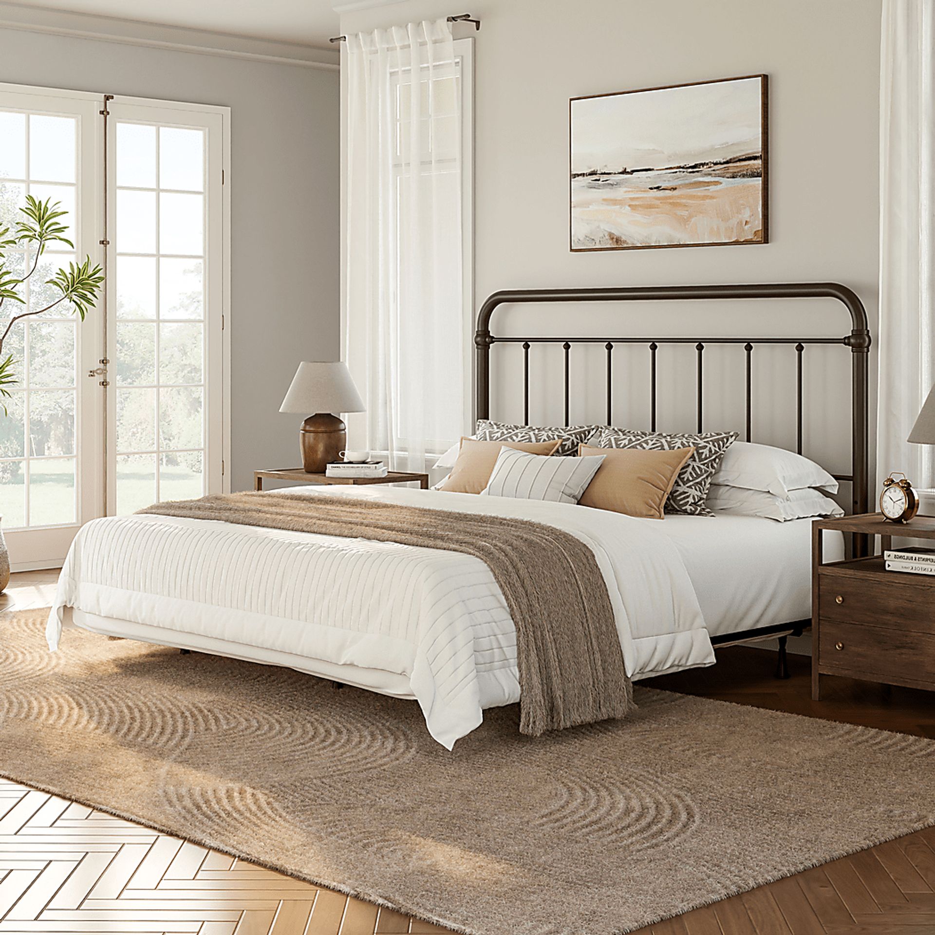 Leveni Bronze King Headboard - Image 4