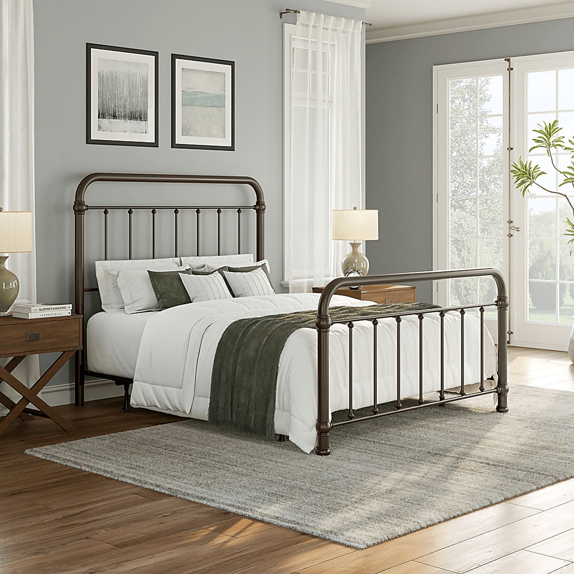 Leveni Bronze Queen Bed - Image 2