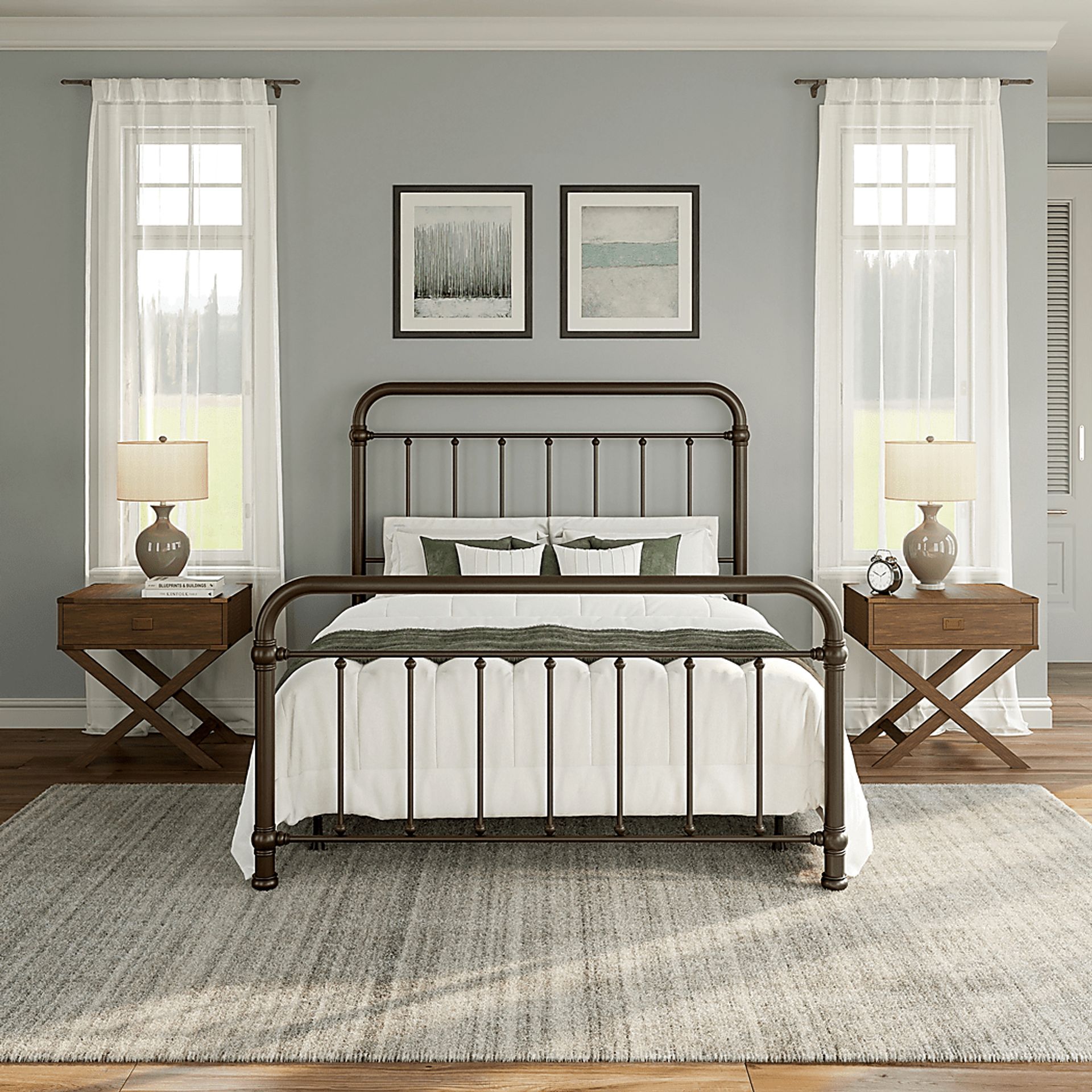 Leveni Bronze Queen Bed - Image 3