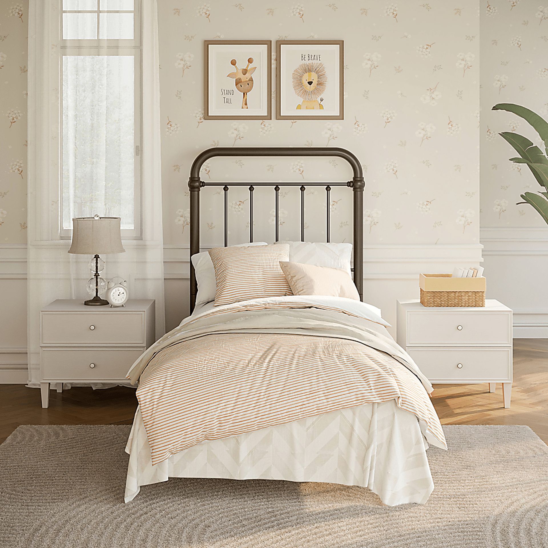 Leveni Bronze Twin Bed - Image 3