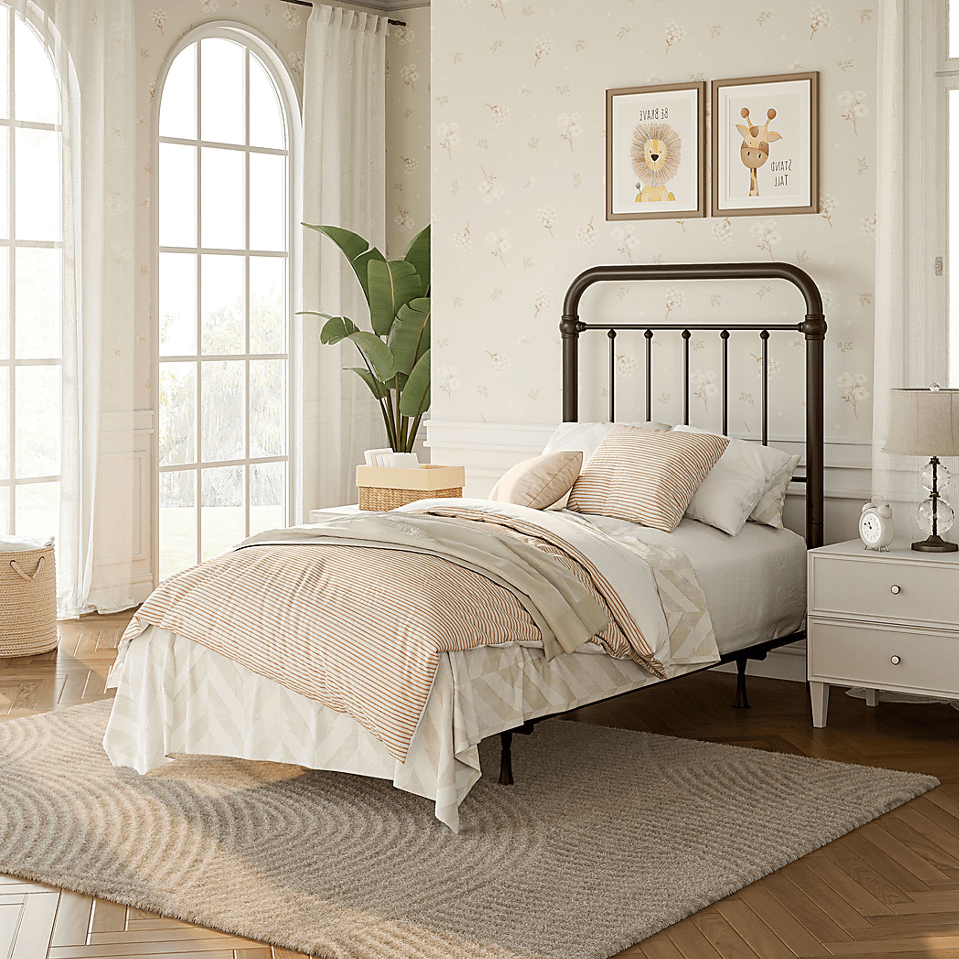 Leveni Bronze Twin Bed - Image 4