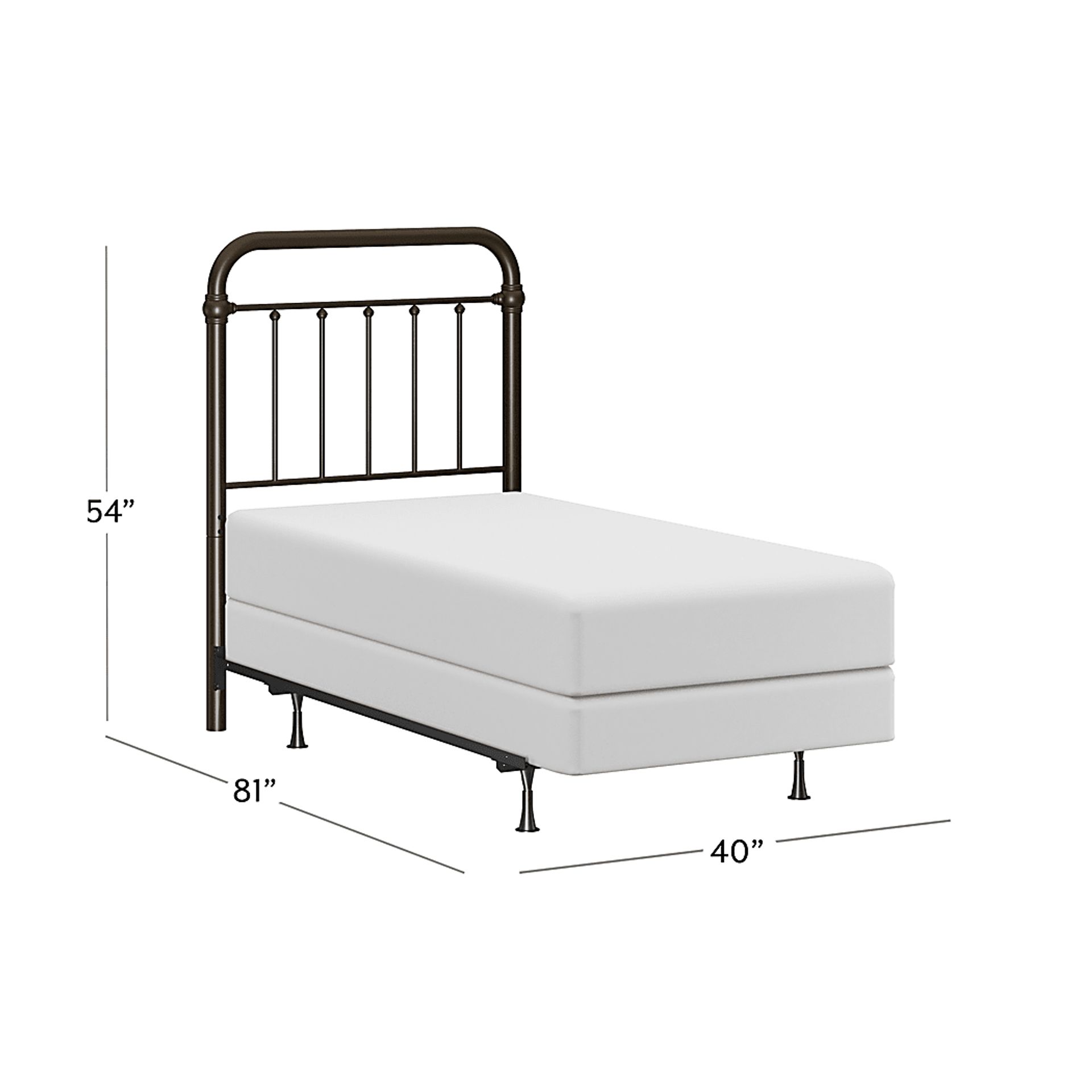 Leveni Bronze Twin Bed - Image 10