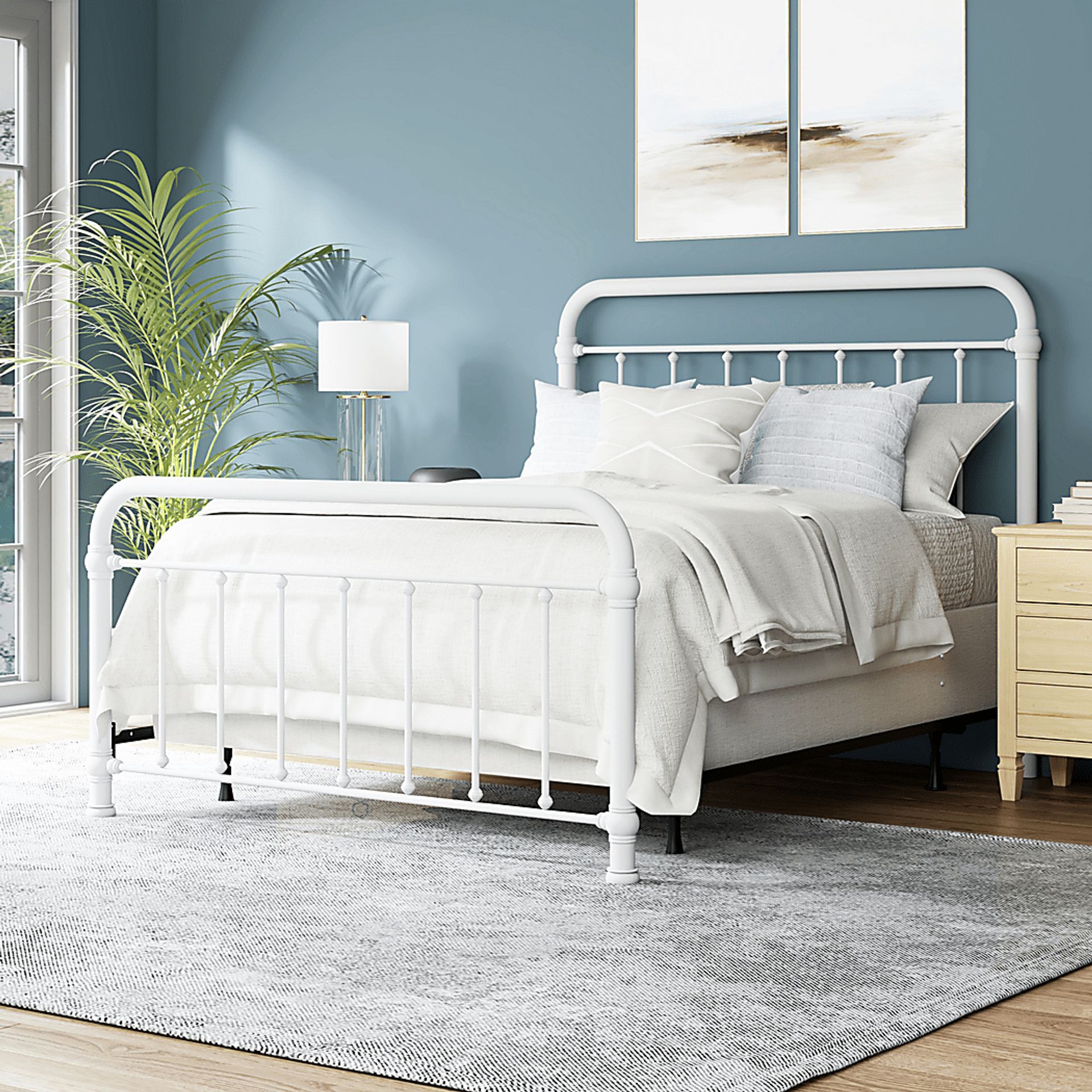 Leveni White Full Bed - Image 4