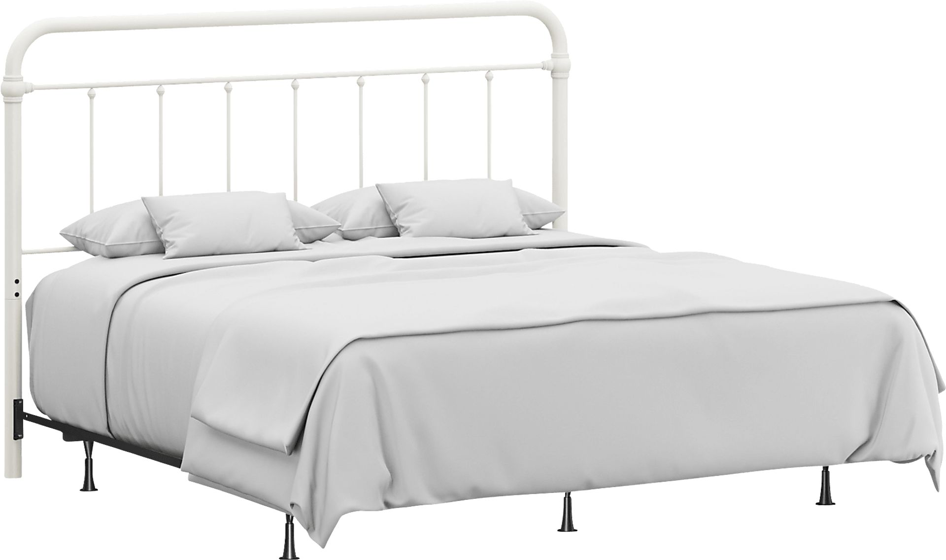 Leveni White King Bed - Image 1