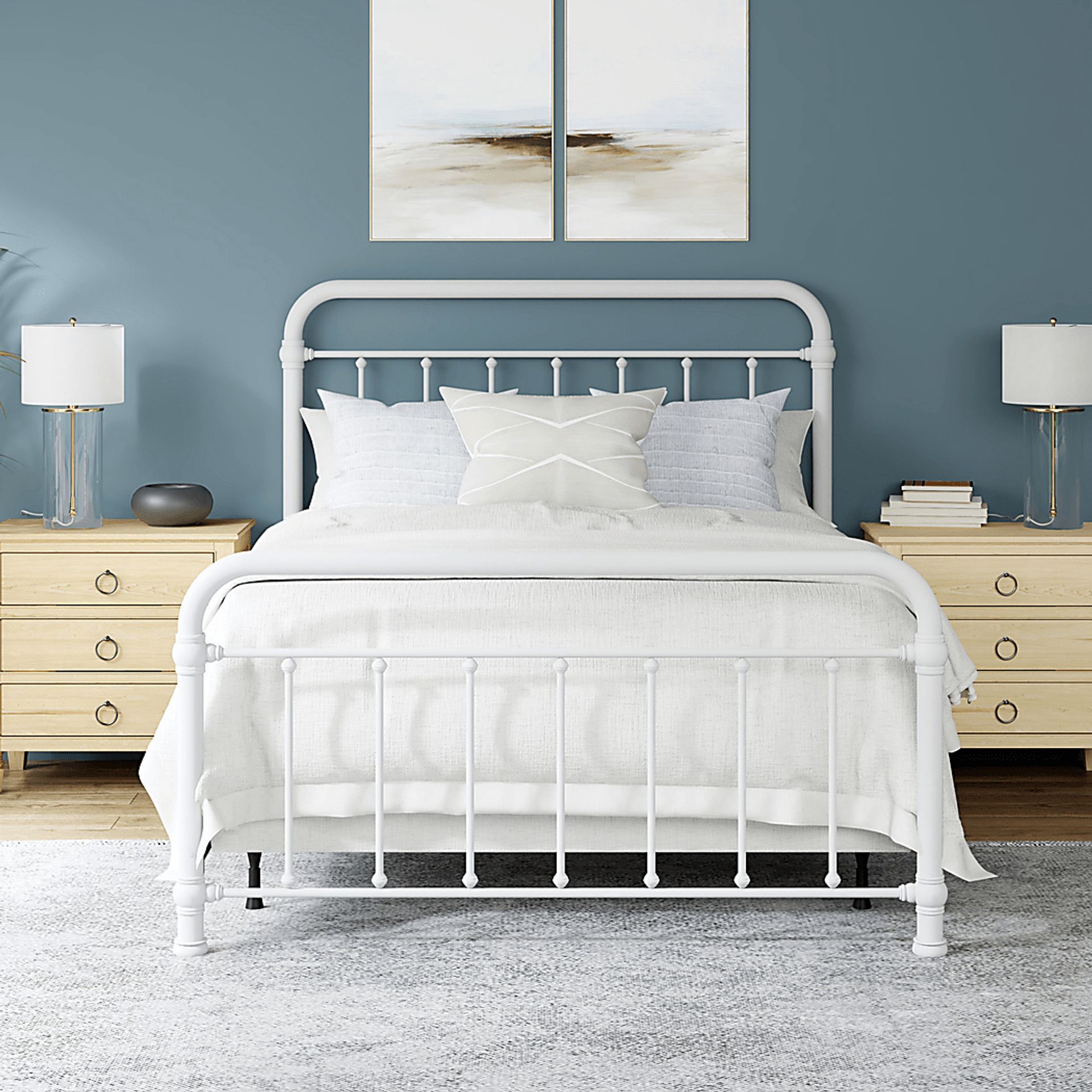 Leveni White Queen Bed - Image 3