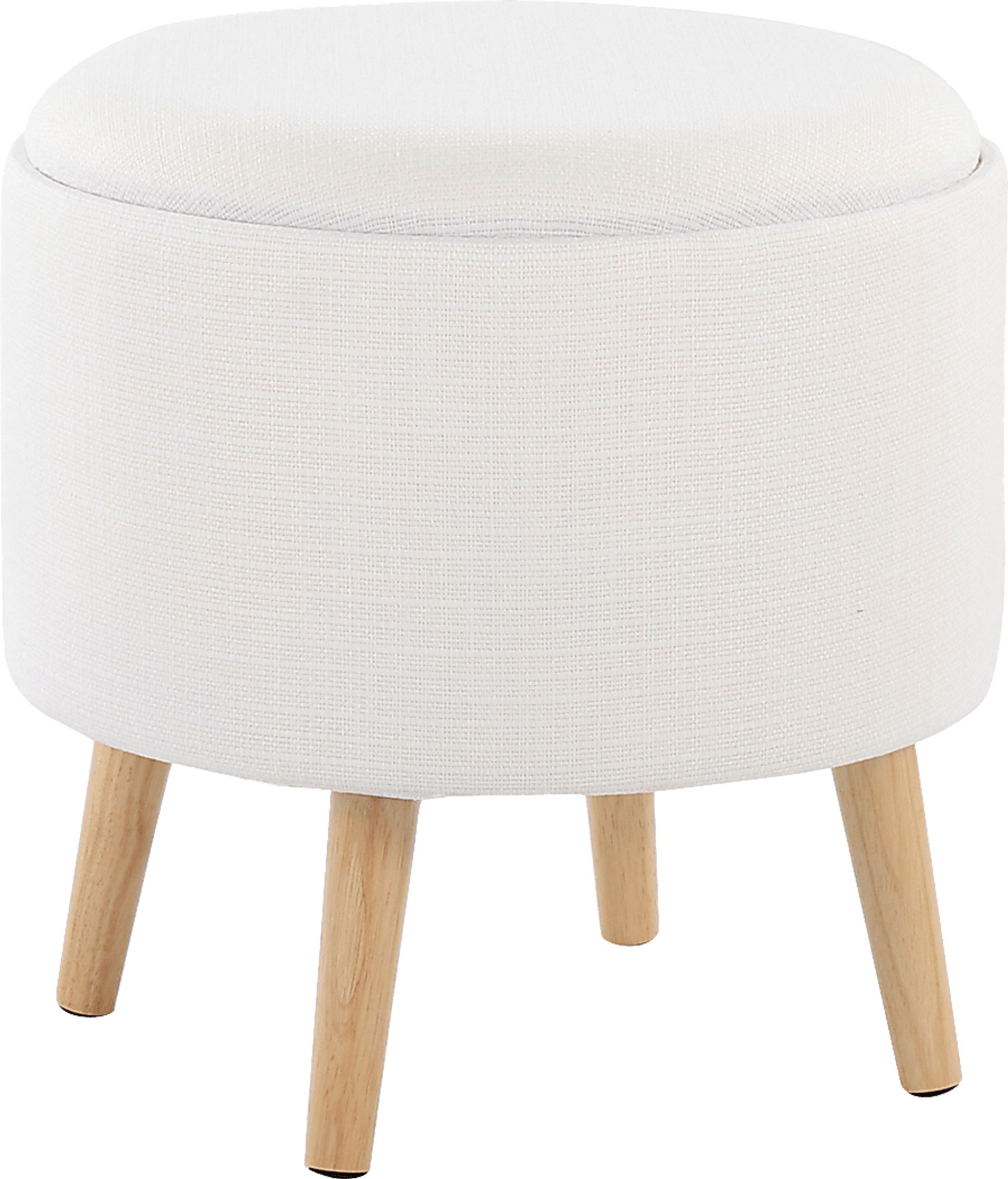 Leverde White Ottoman, Set of 2 - Image 6