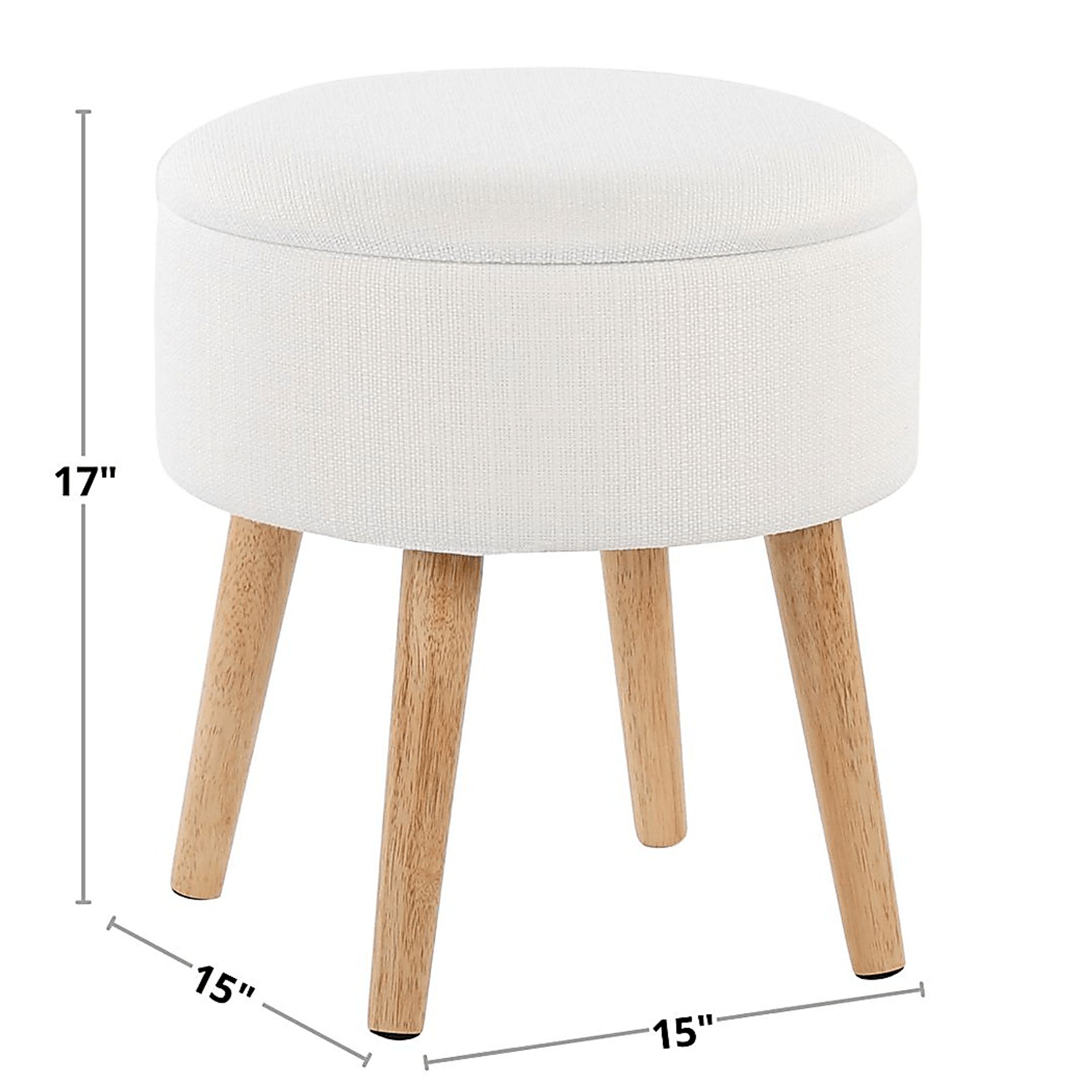 Leverde White Ottoman, Set of 2 - Image 10