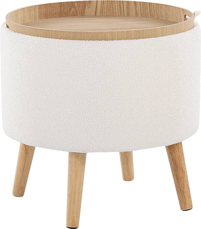 Leverde Cream Ottoman, Set of 2 - Thumbnail - Image 4