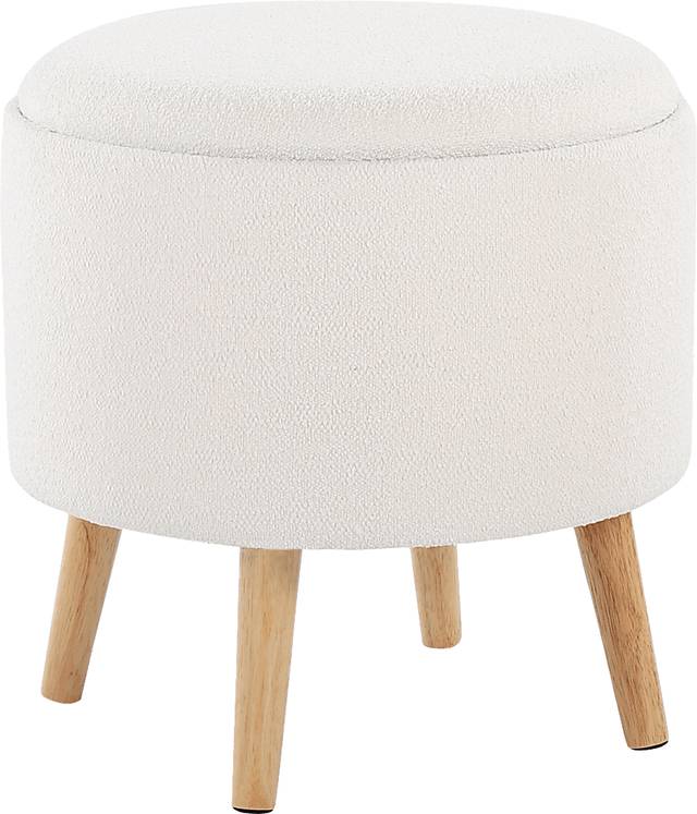 Leverde Cream Ottoman, Set of 2 - Thumbnail - Image 5