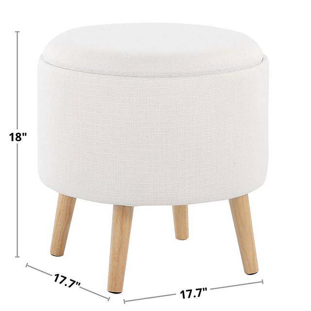 Leverde Cream Ottoman, Set of 2 - Thumbnail - Image 6