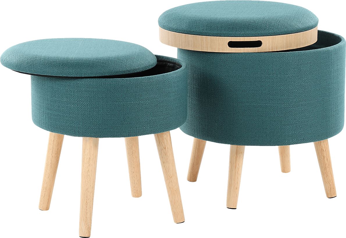 Leverde Ottoman, Set Of 2