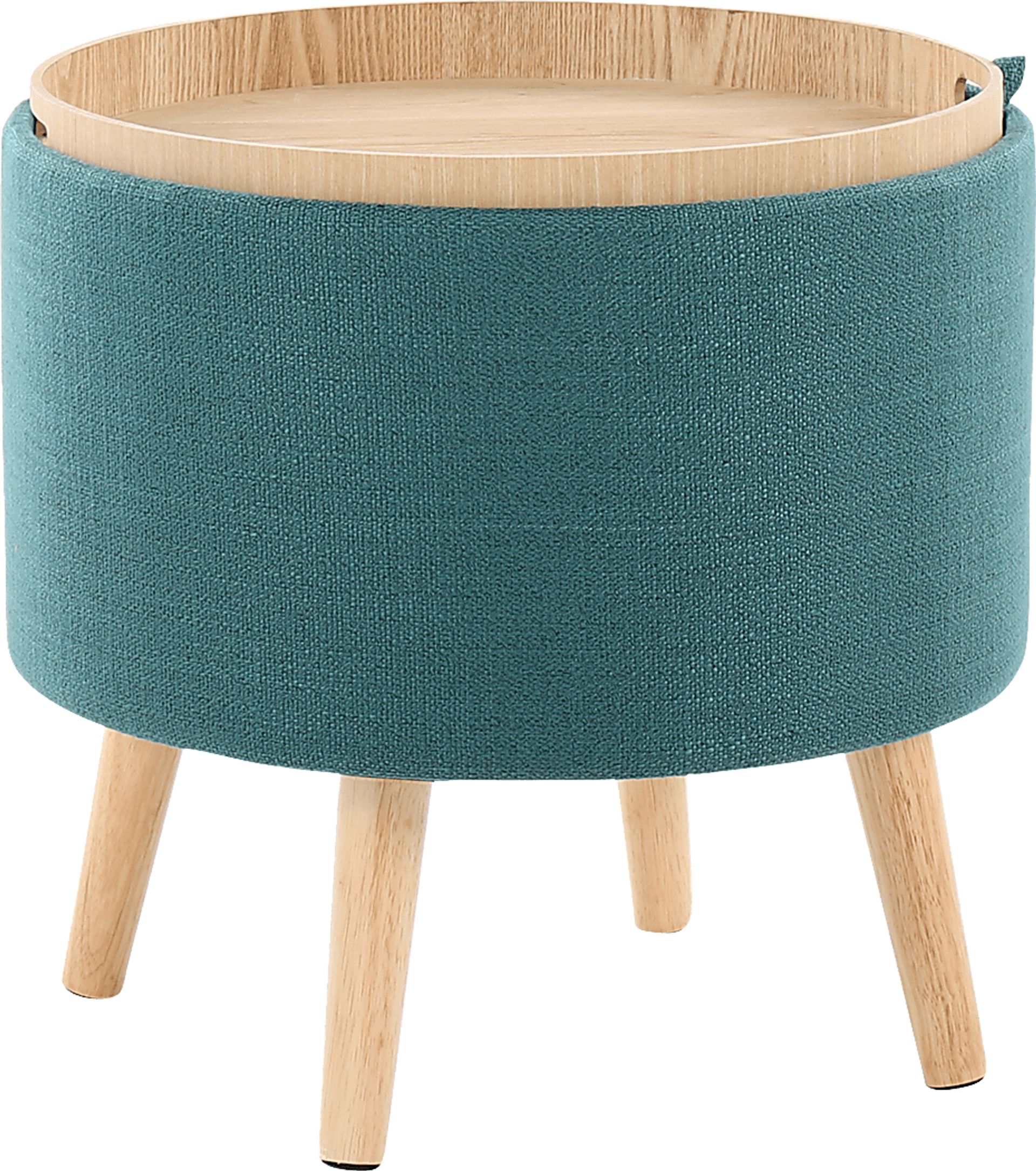 Leverde Teal Ottoman, Set of 2 - Image 7