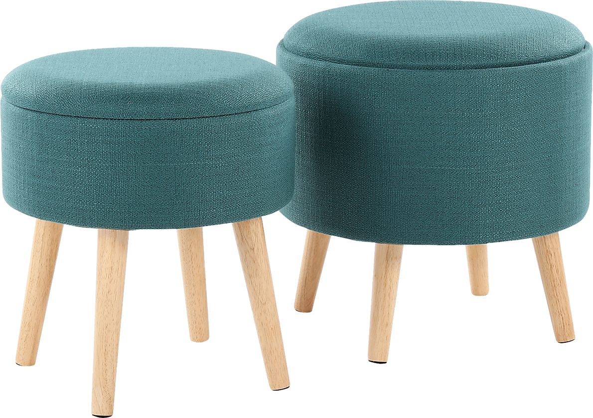 Leverde Ottoman, Set Of 2