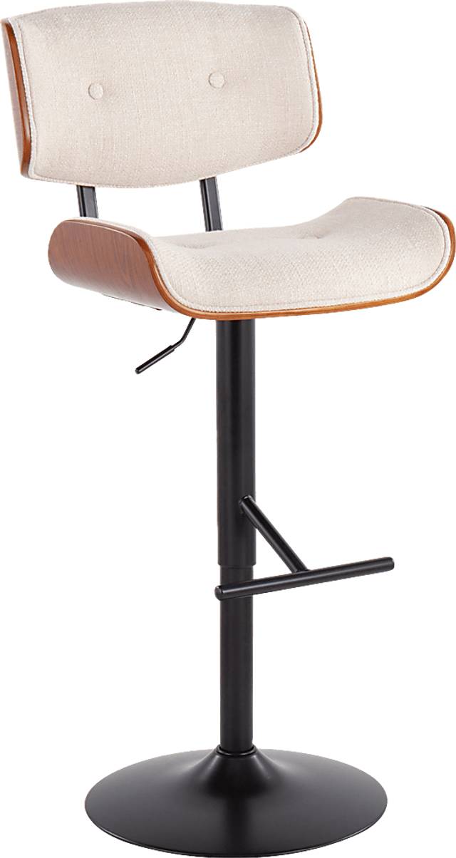 Leverett Cream Adjustable Barstool - Thumbnail - Image 1